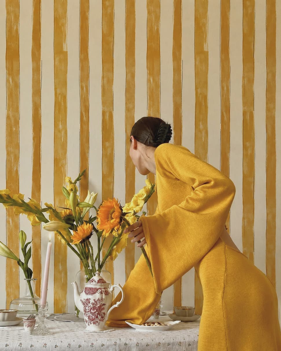 Watercolor Stripes | Yellow