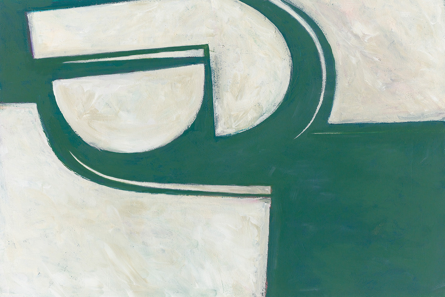 Abstract Geometry Emerald Mural