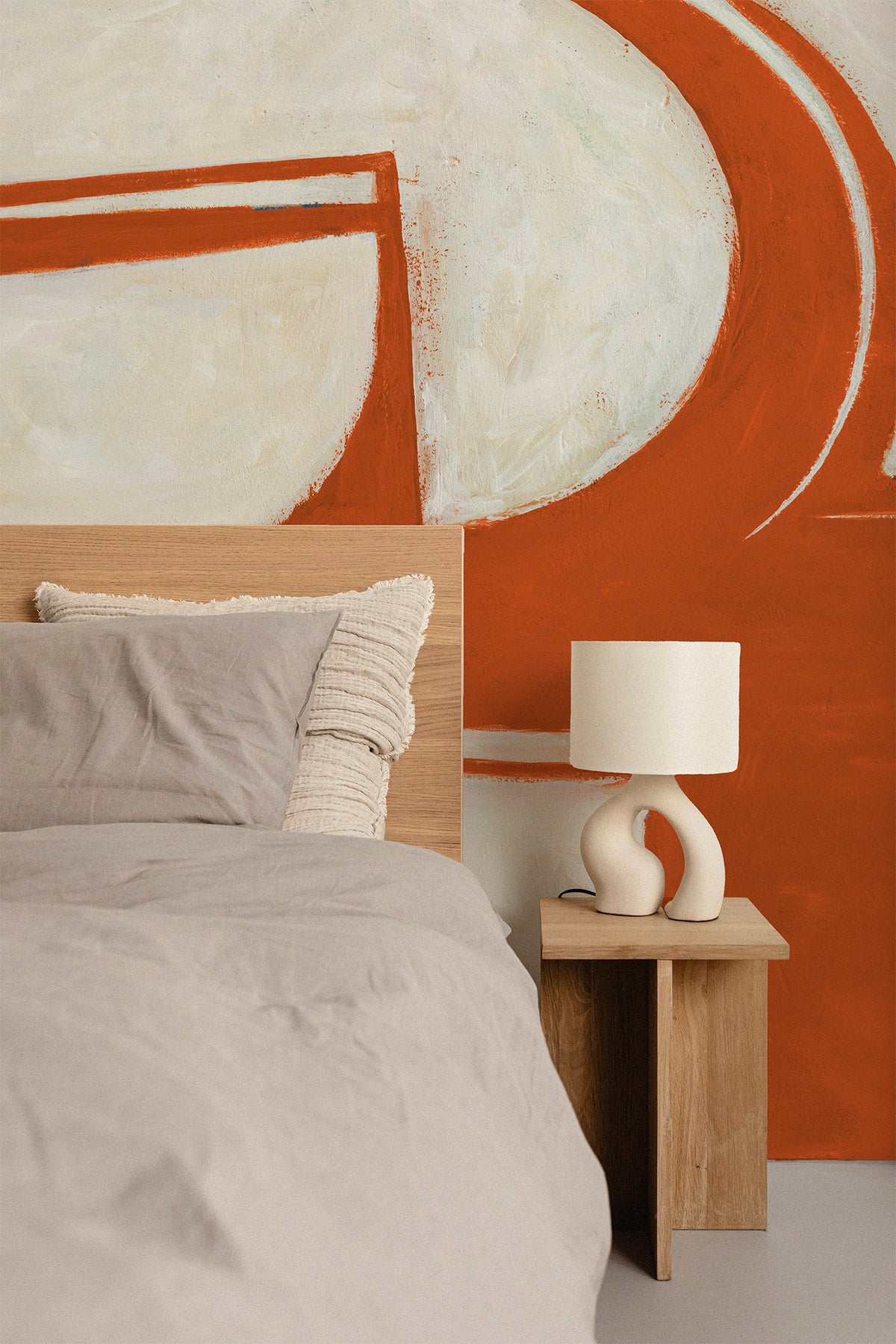 Abstract Geometry Terracotta Mural