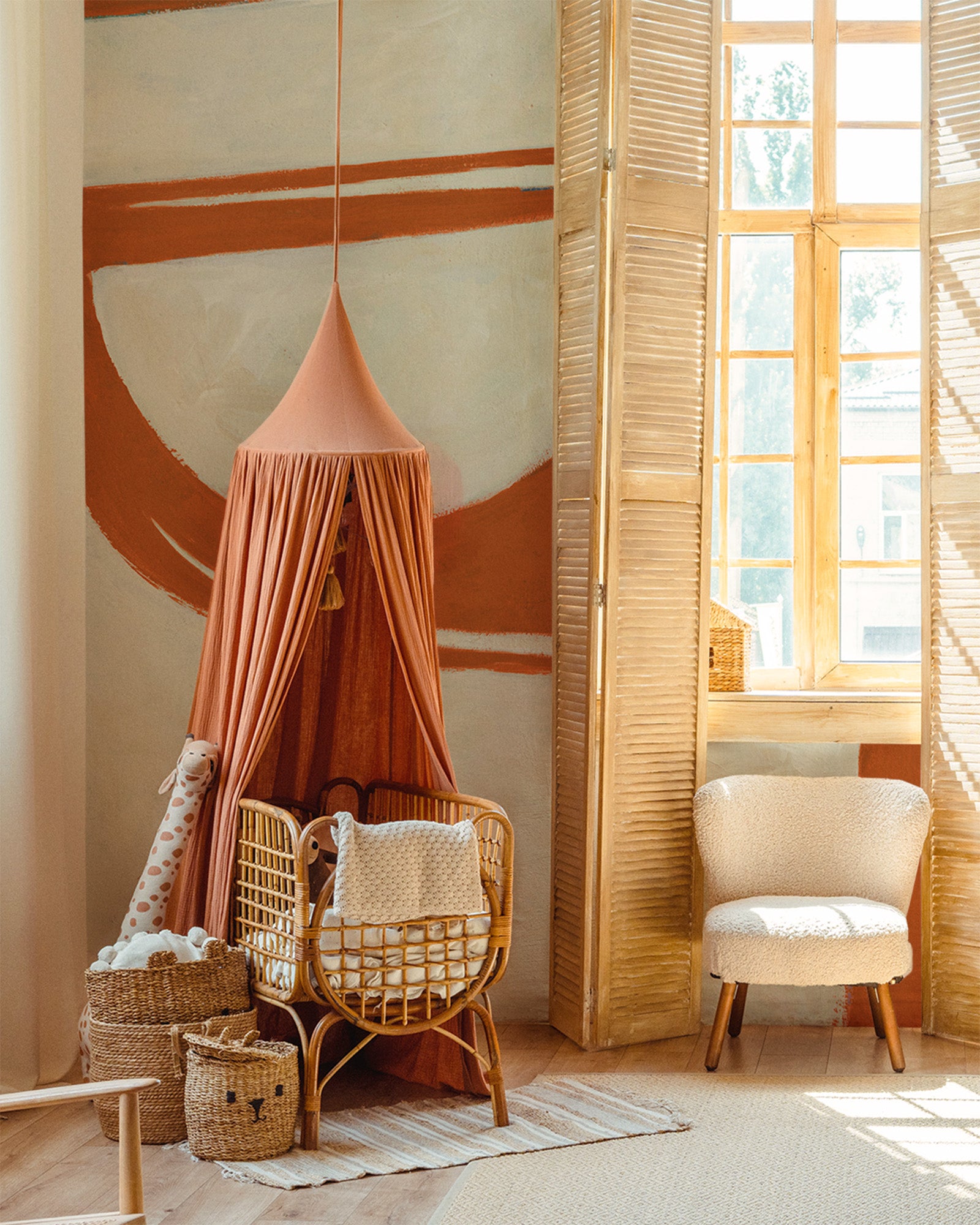 Abstract Geometry Terracotta Mural