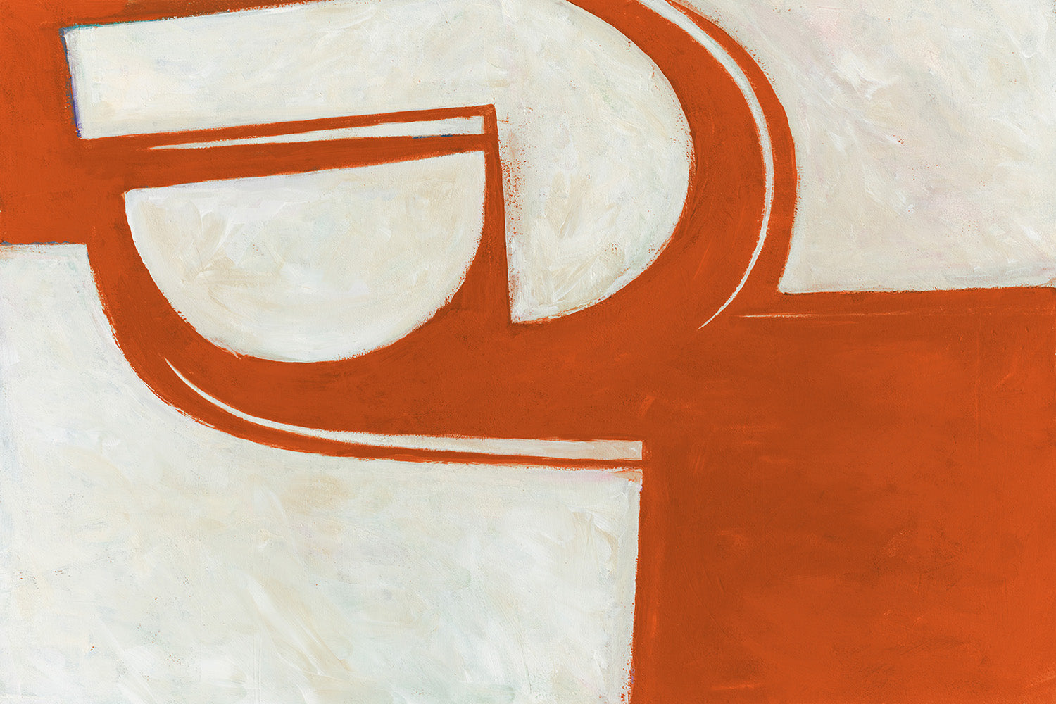 Abstract Geometry Terracotta Mural