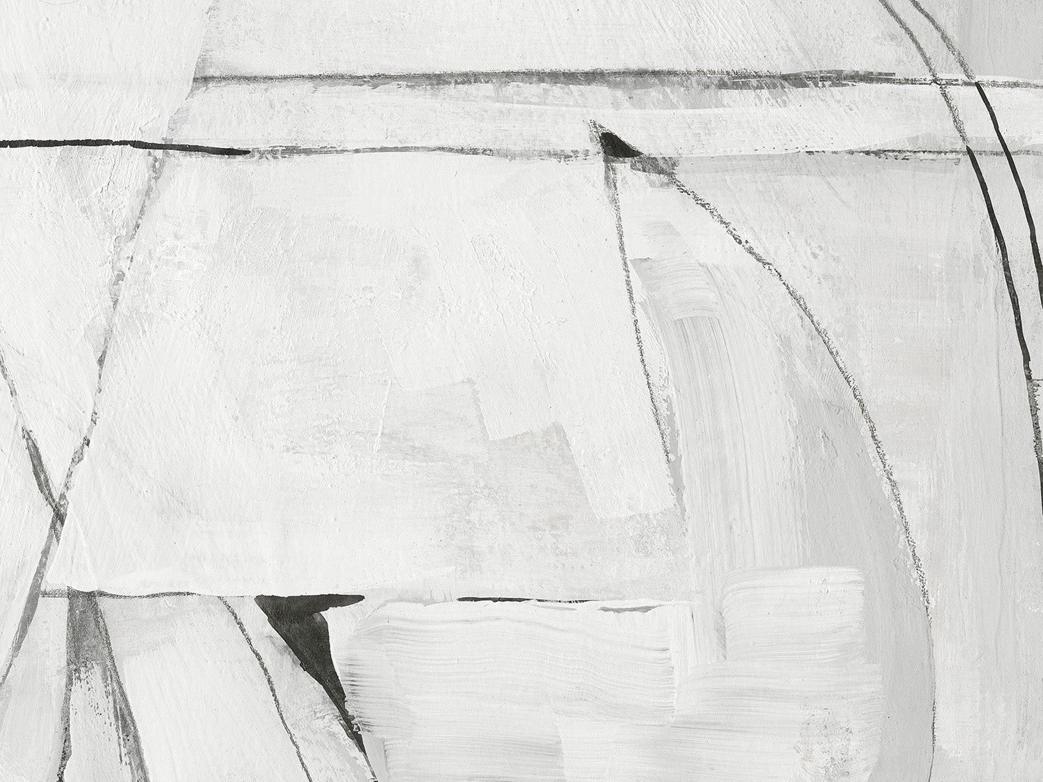 Abstract Layers White Mural