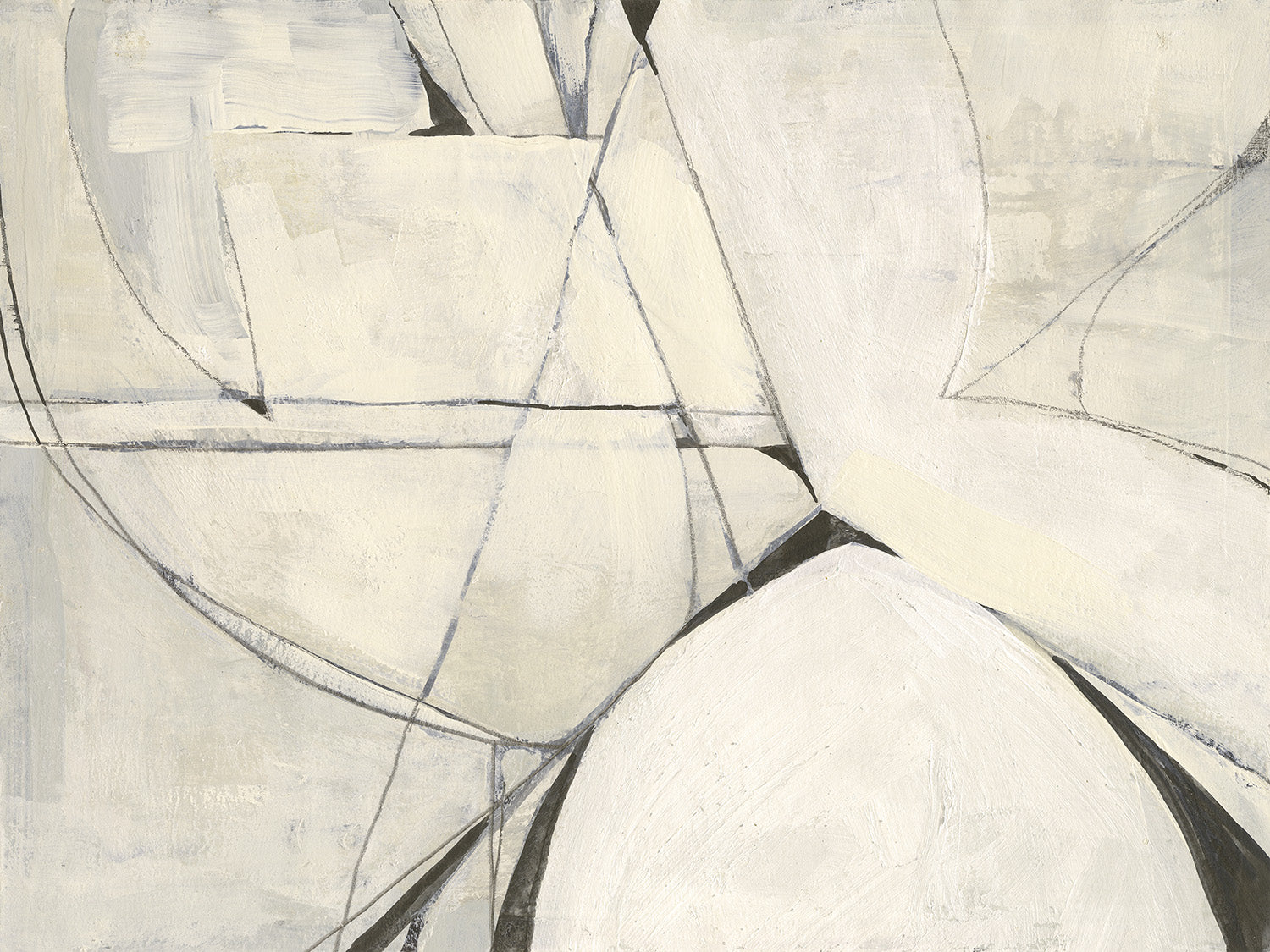 Abstract Prism Cream Mural