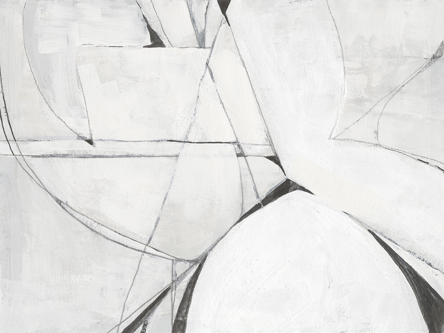 Abstract Prism White Mural