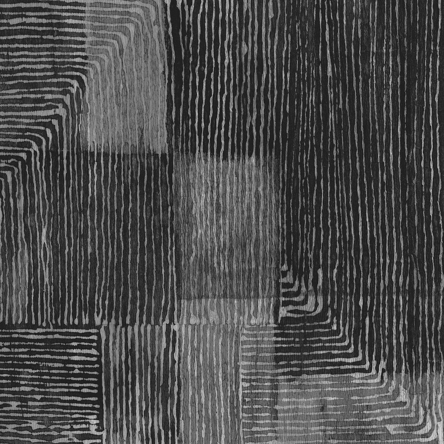 Abstract Squares Black Mural