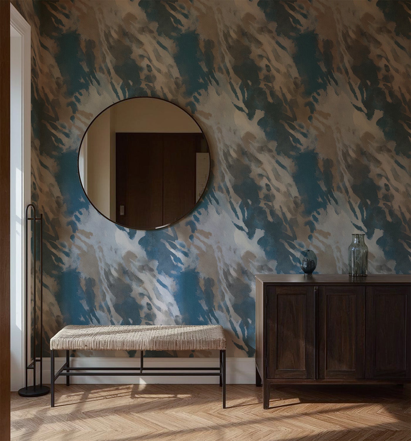 Abstract Camouflage | Blue Beige