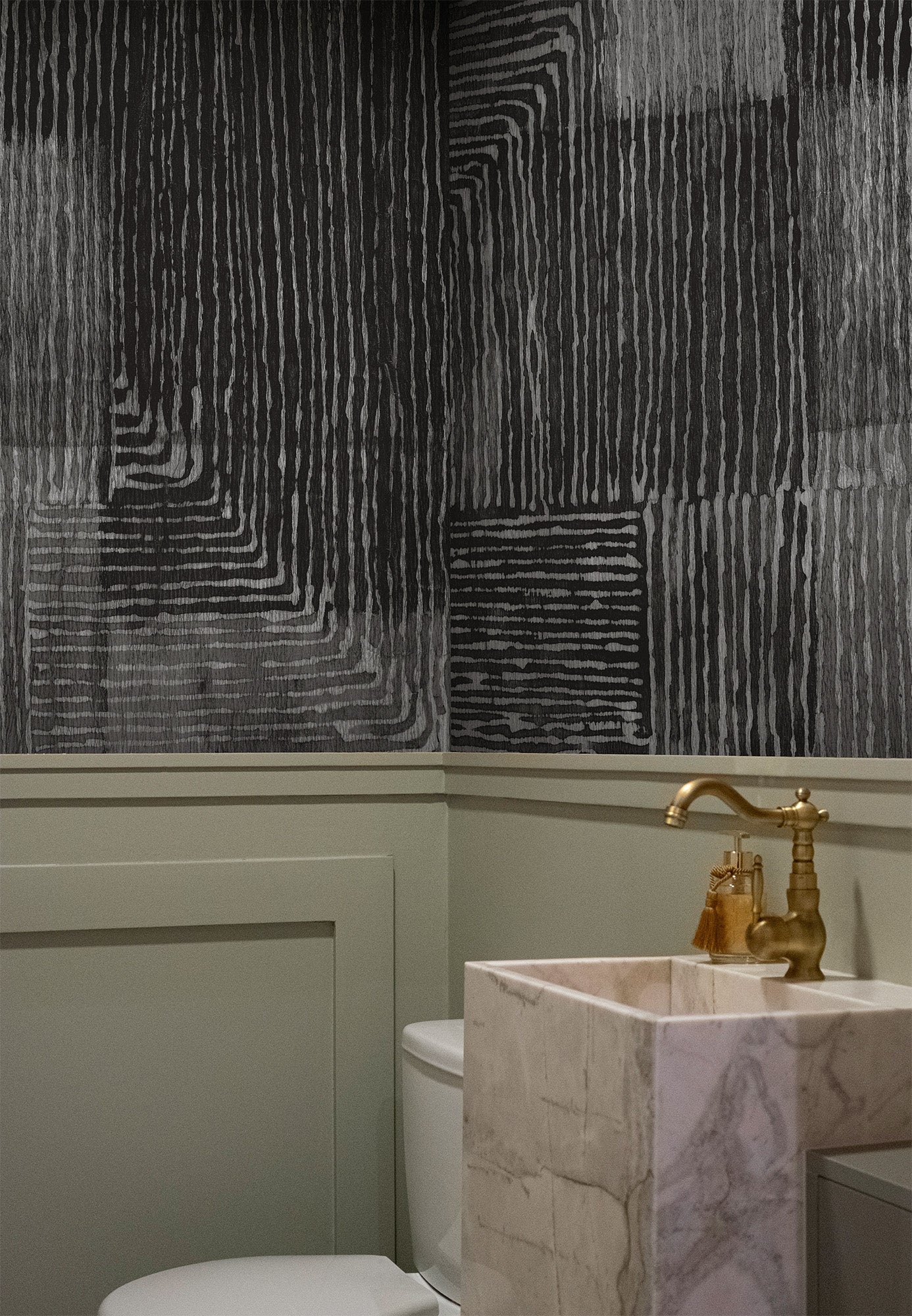 Abstract Squares Black Mural