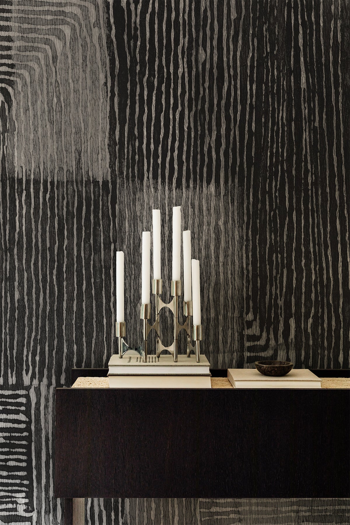 Abstract Squares Black Mural