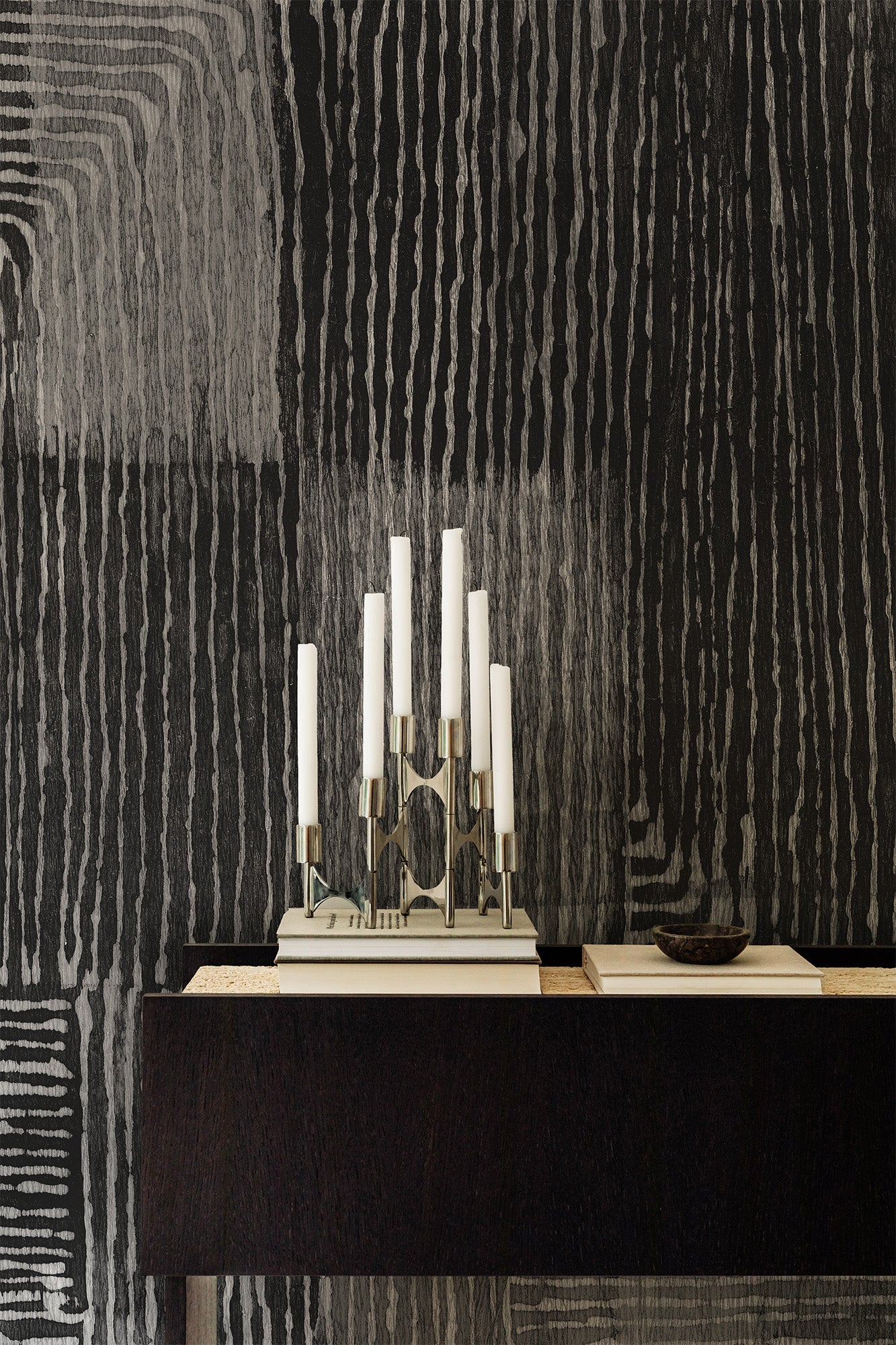 Abstract Squares Black Mural