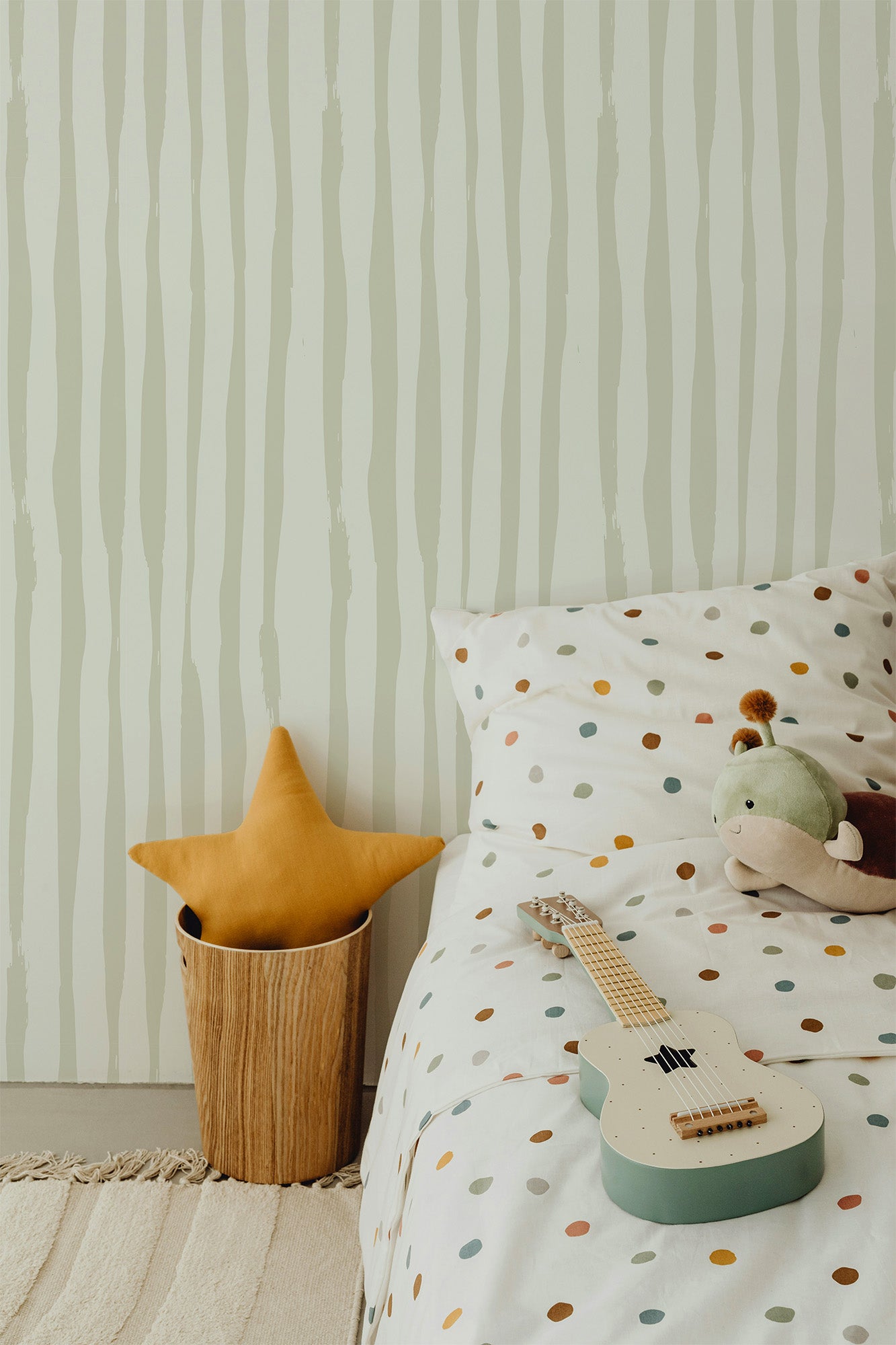 Asymmetrical Stripes  | Pistachio