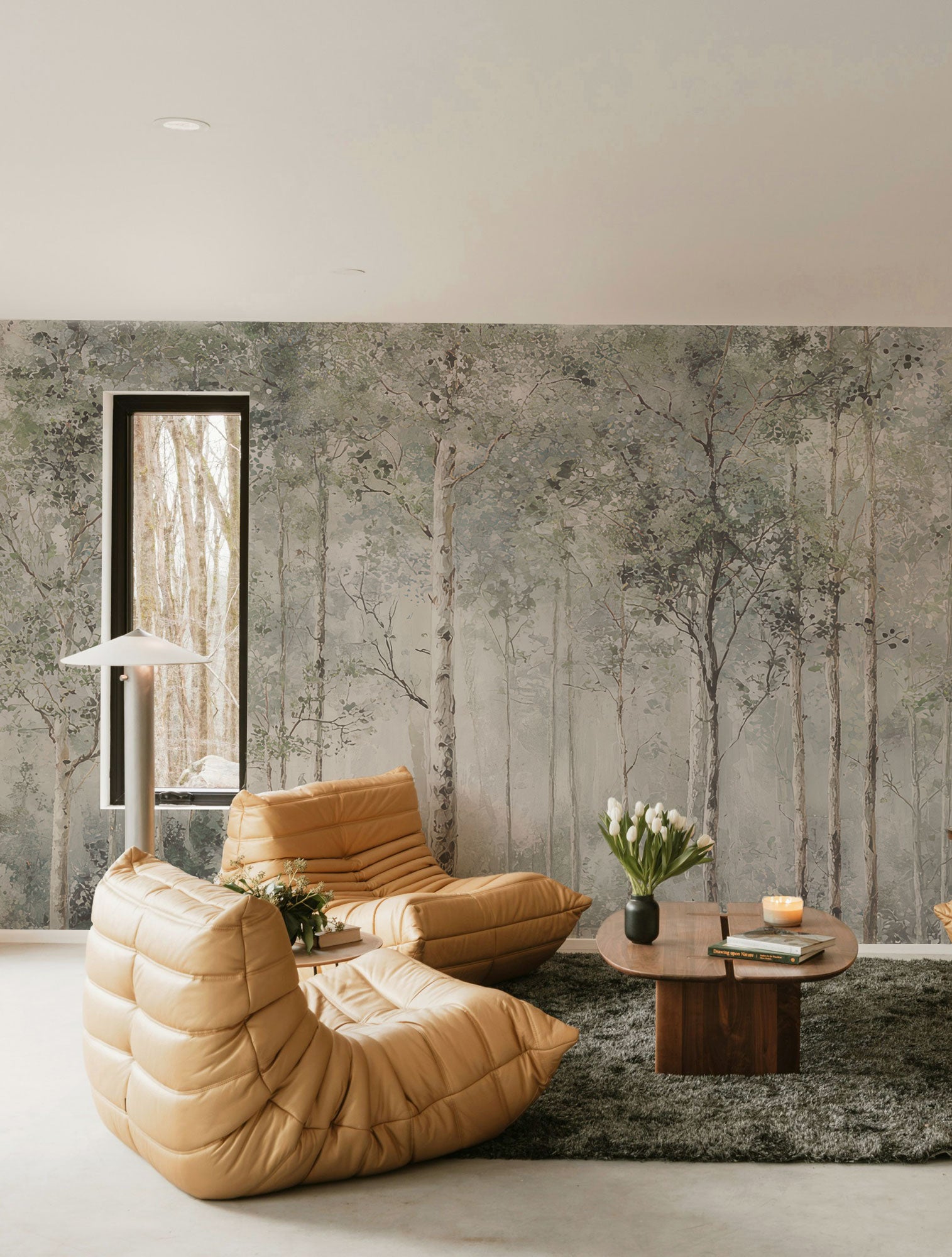 Birches Vintage Mural