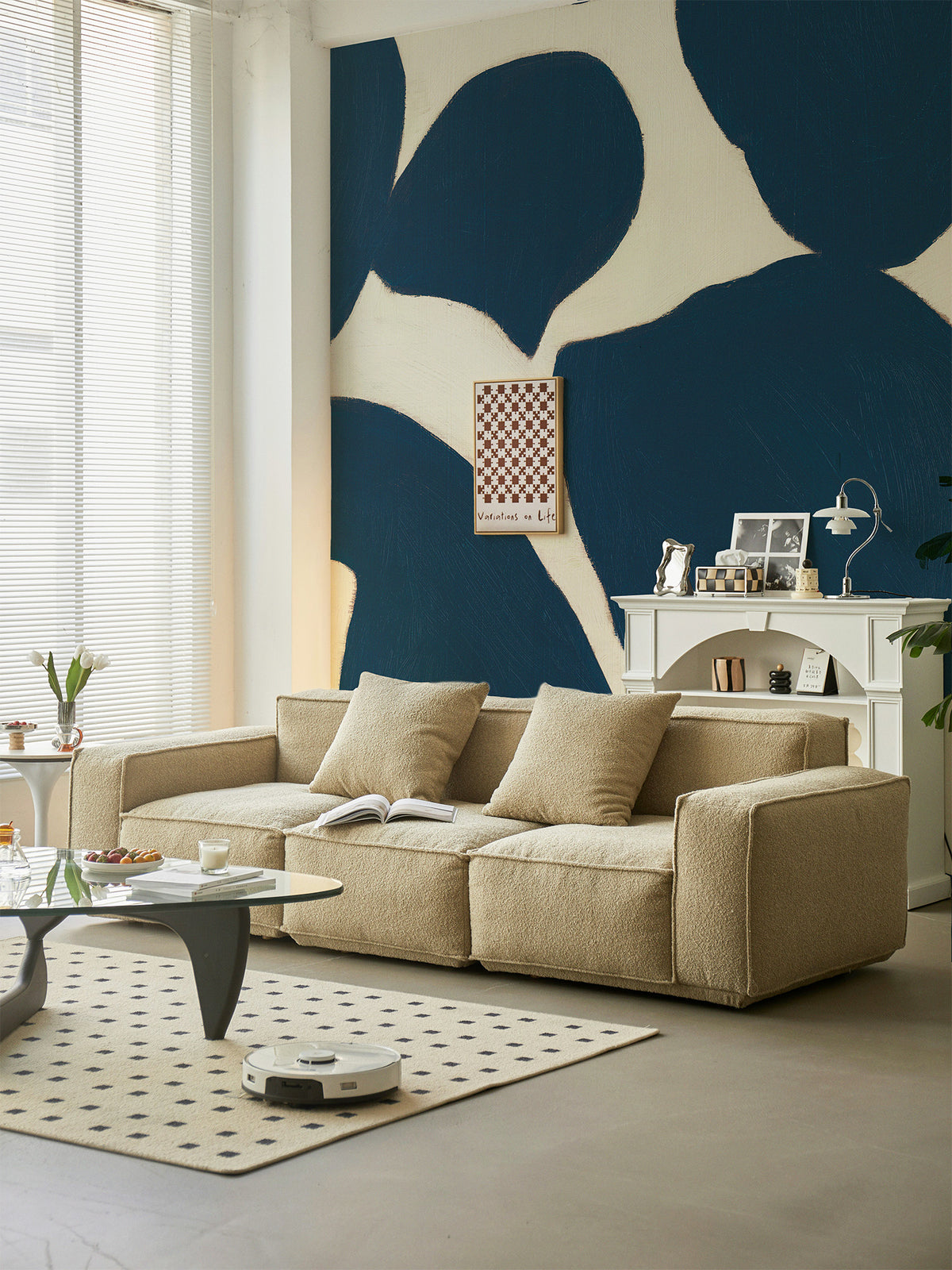 Blue Mural Patterns Wallpaper murals & patterns on demand – Blue Blobs | First