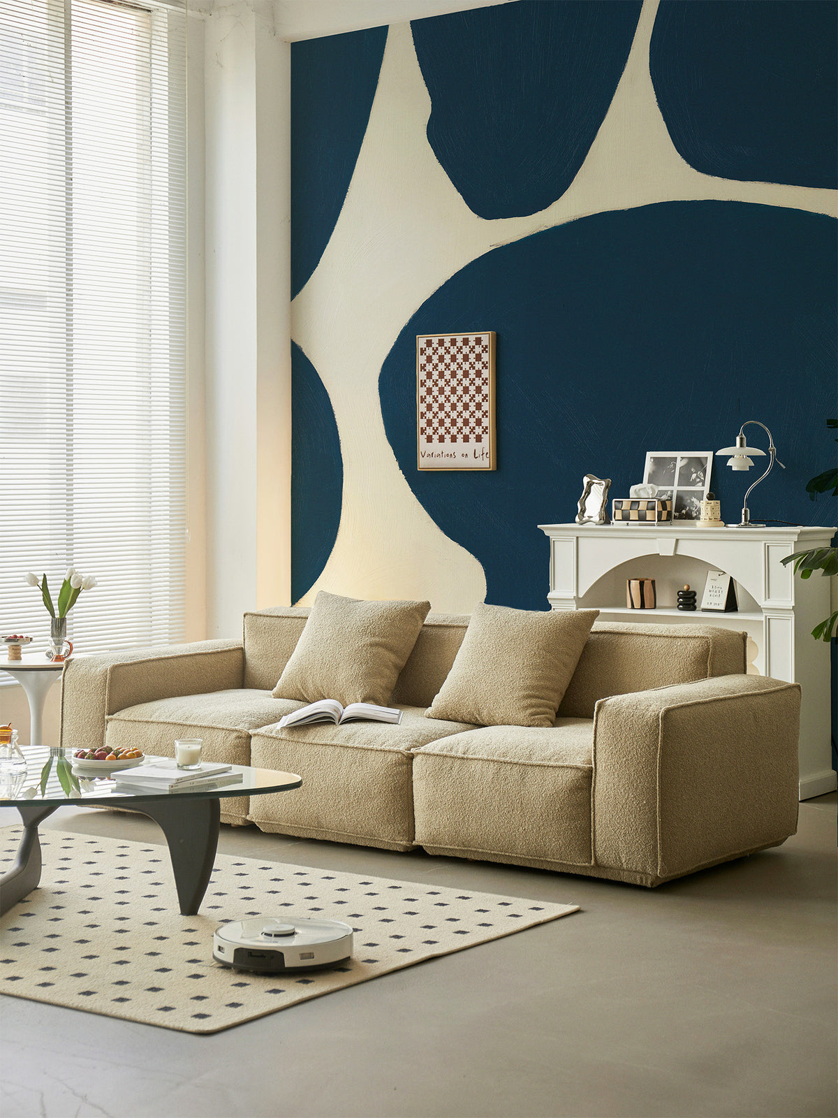 Wallpaper murals & patterns on demand – Blue Blobs | Second
