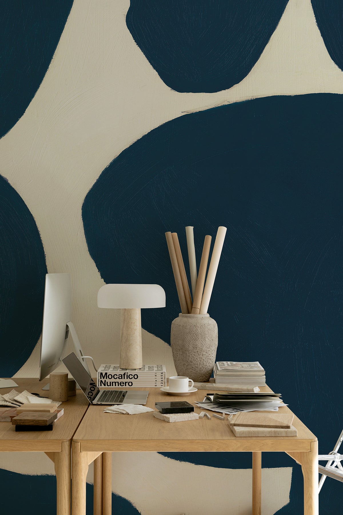 Blue Mural Patterns Wallpaper murals & patterns on demand – Blue Blobs | Second