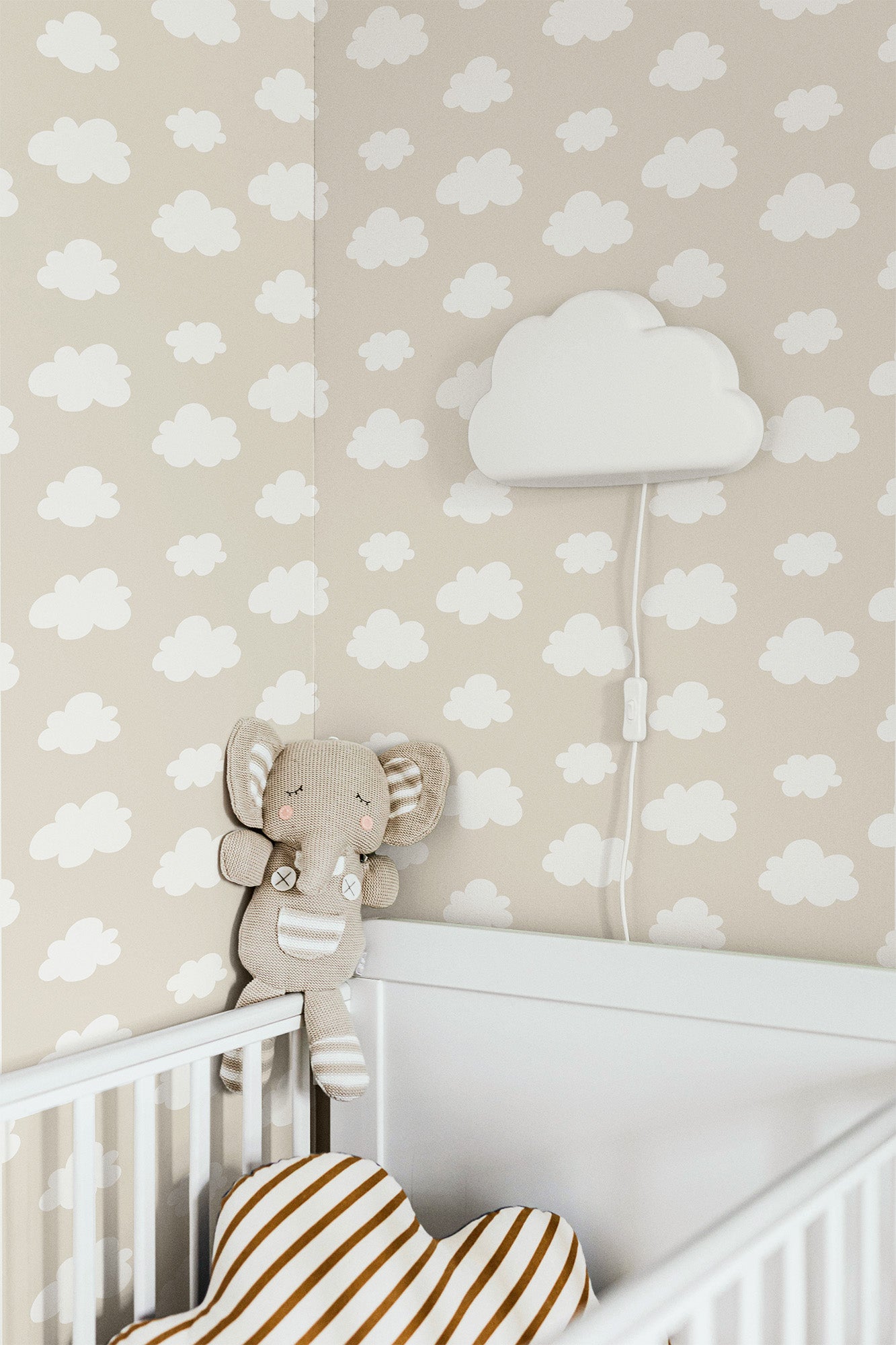 Cartoon Clouds Beige