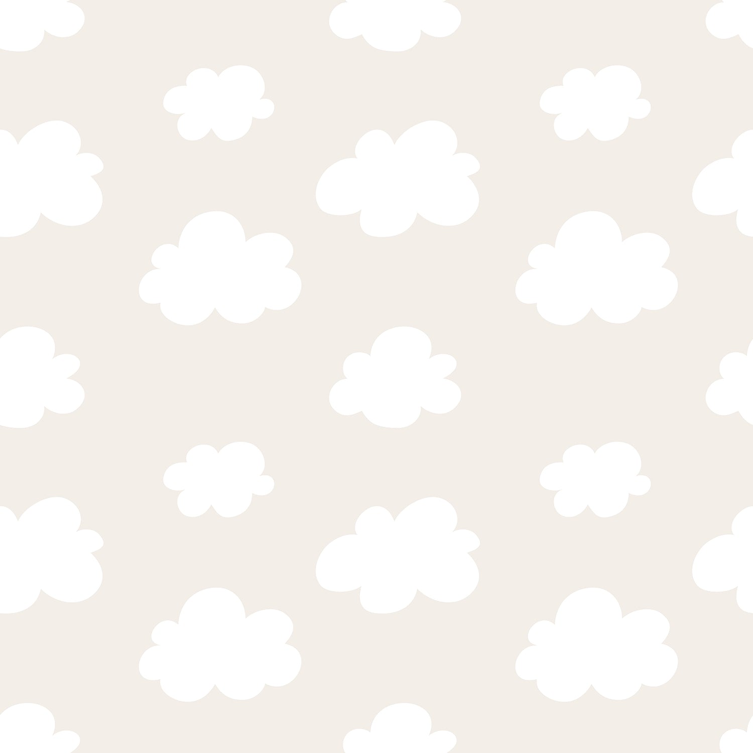 Cartoon Clouds Beige