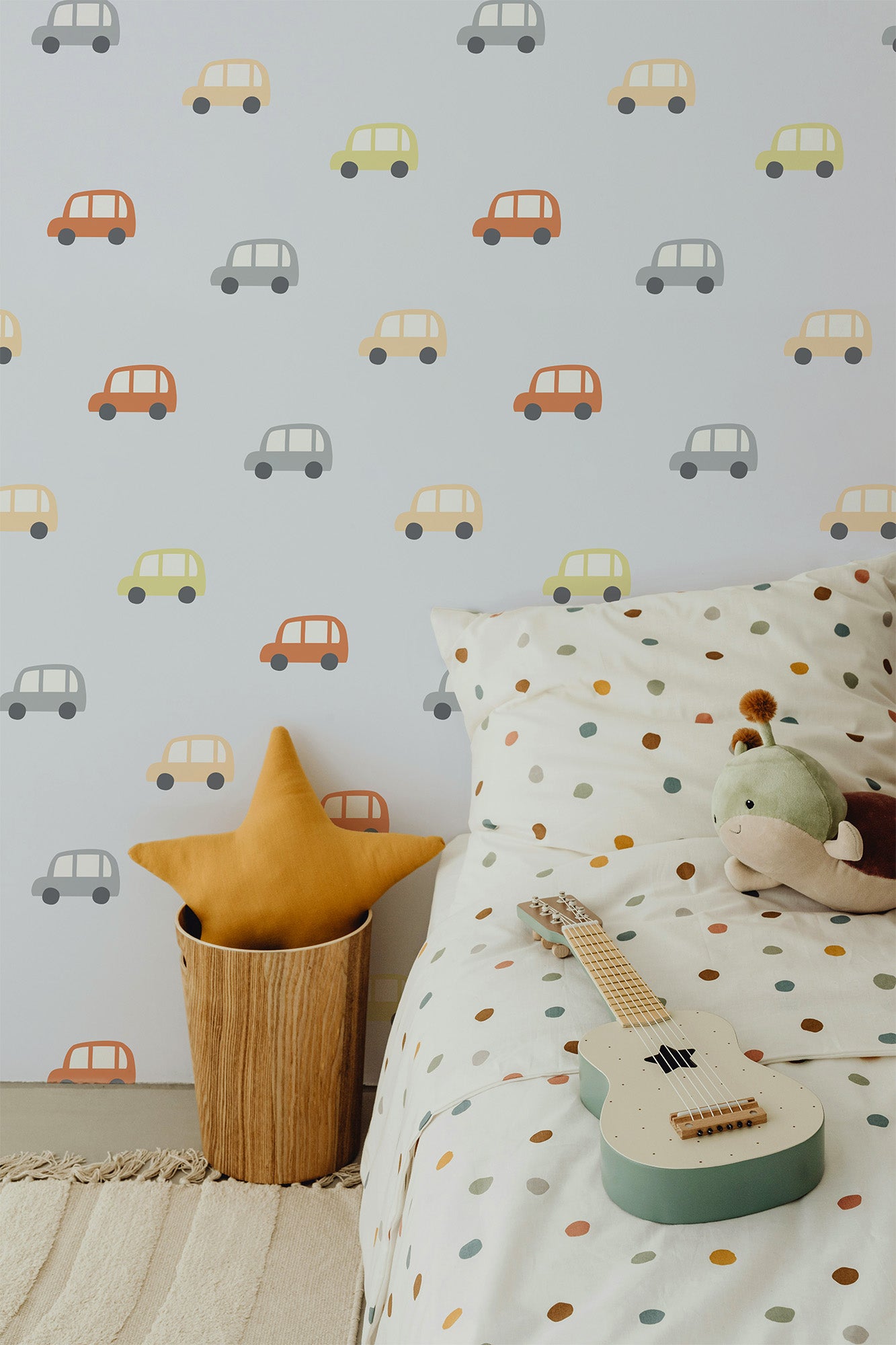 Colorful Cars Pastel Blue