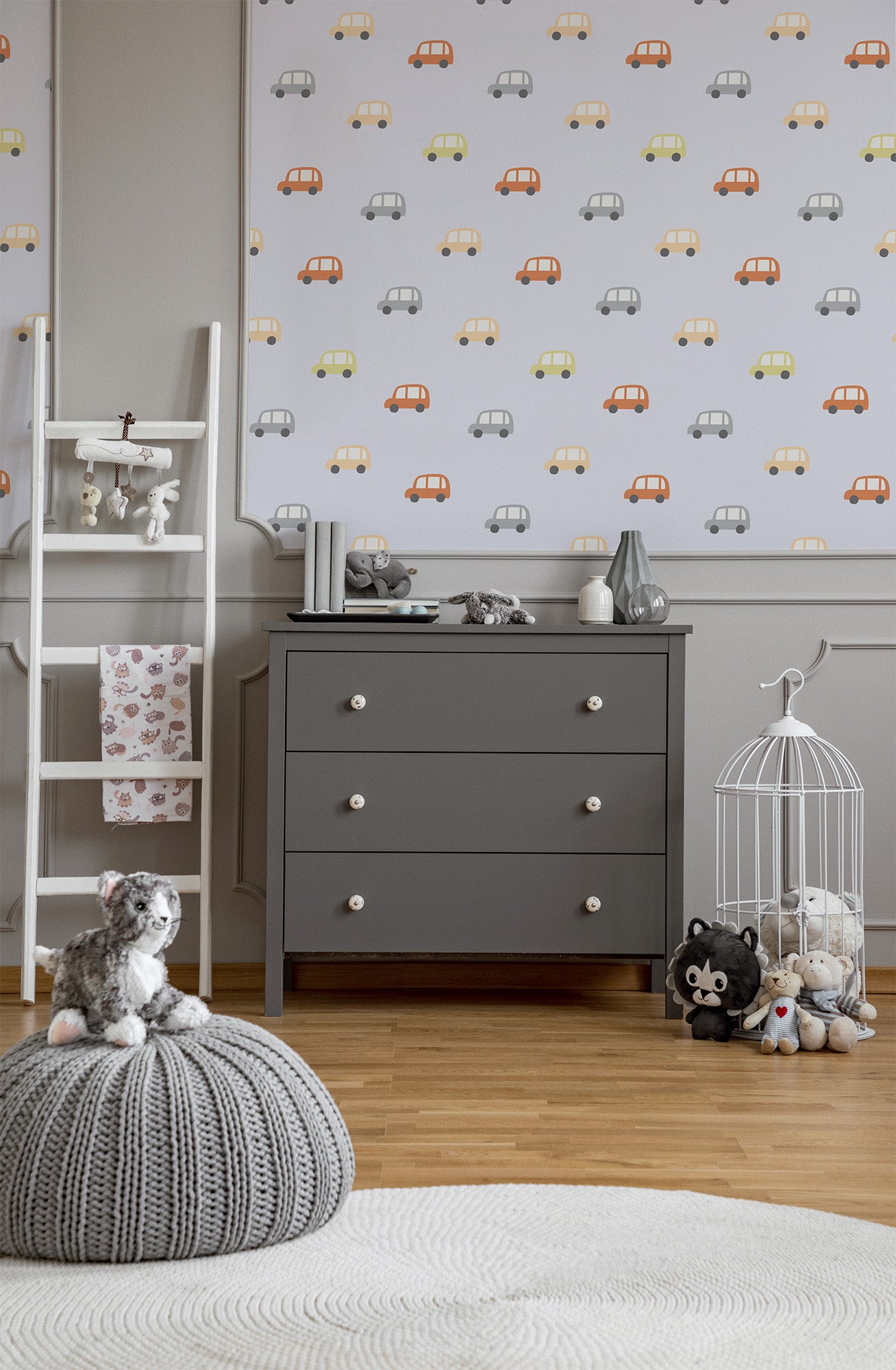 Colorful Cars Pastel Blue