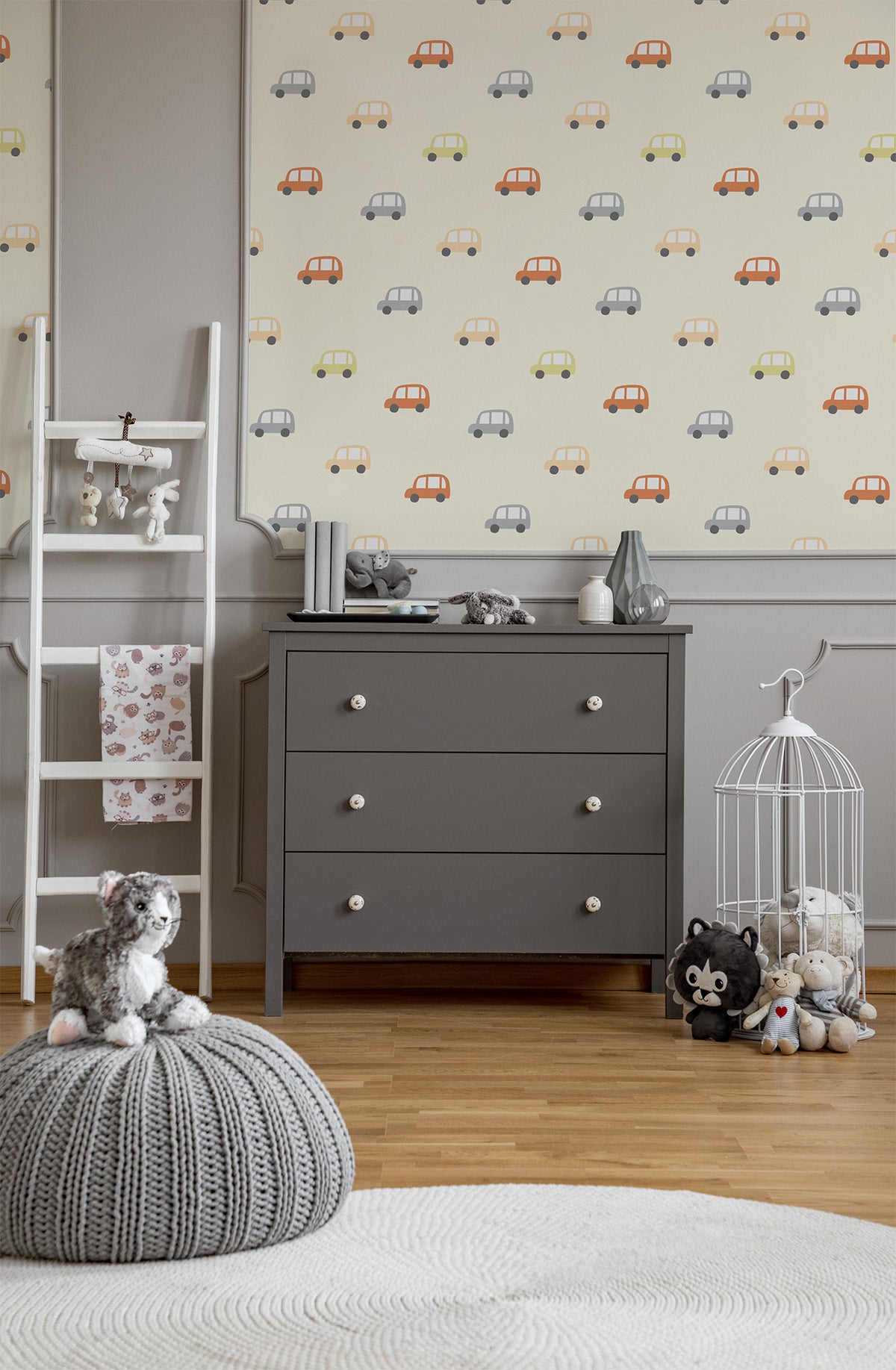 Colorful Cars Pastel Yellow