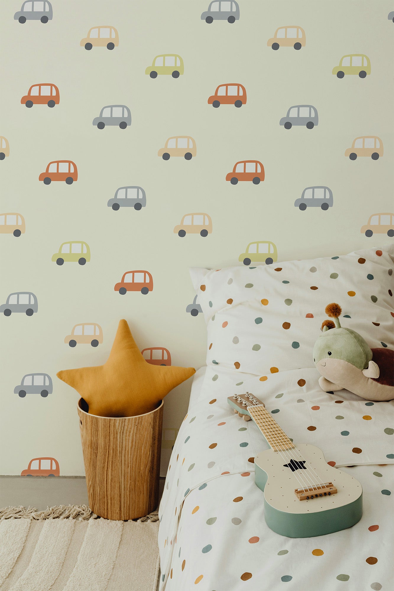 Colorful Cars Pastel Yellow