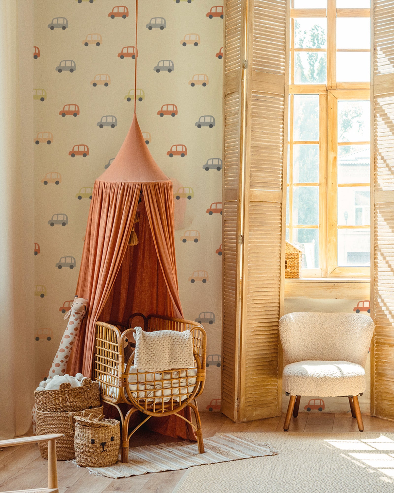 Colorful Cars Pastel Yellow