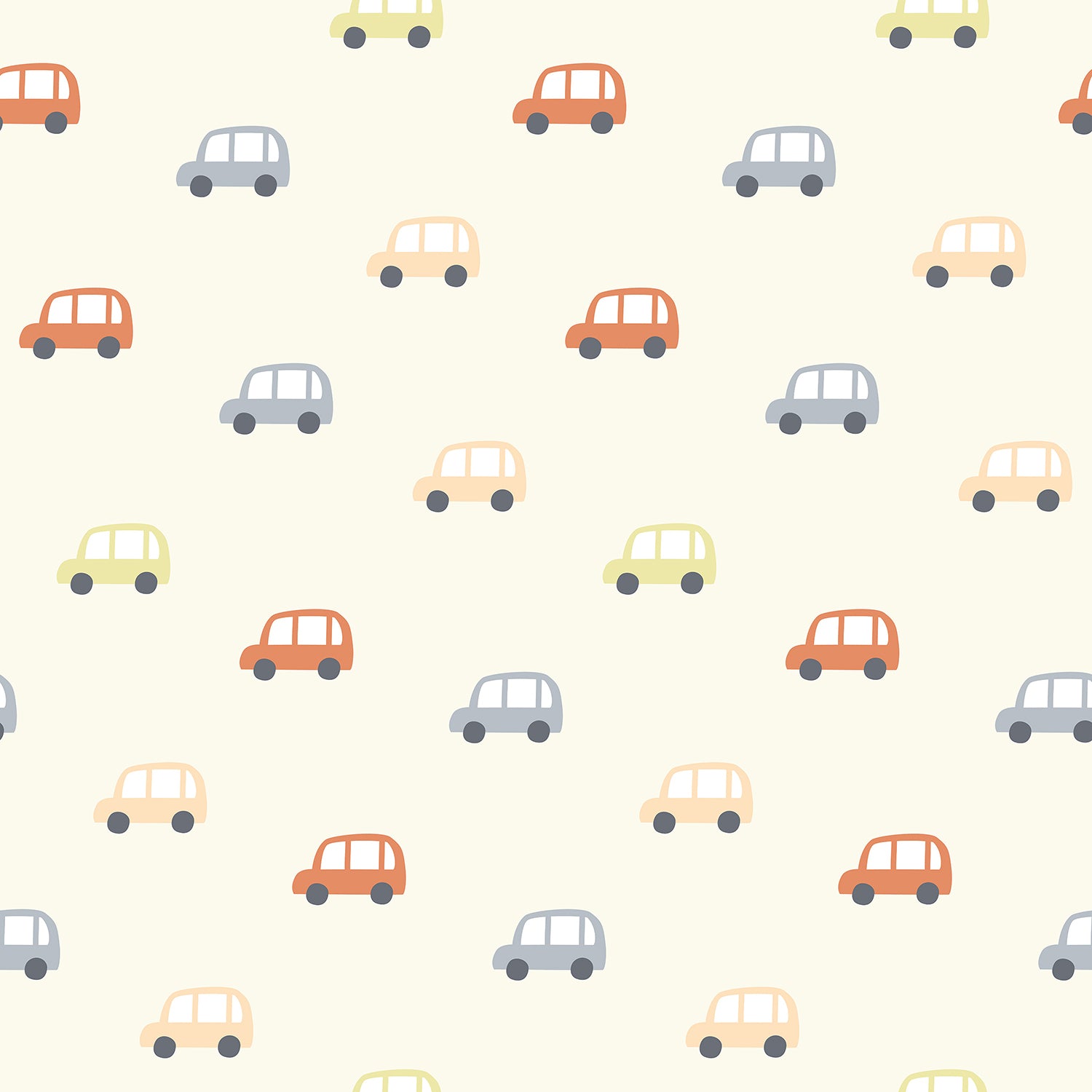 Colorful Cars Pastel Yellow