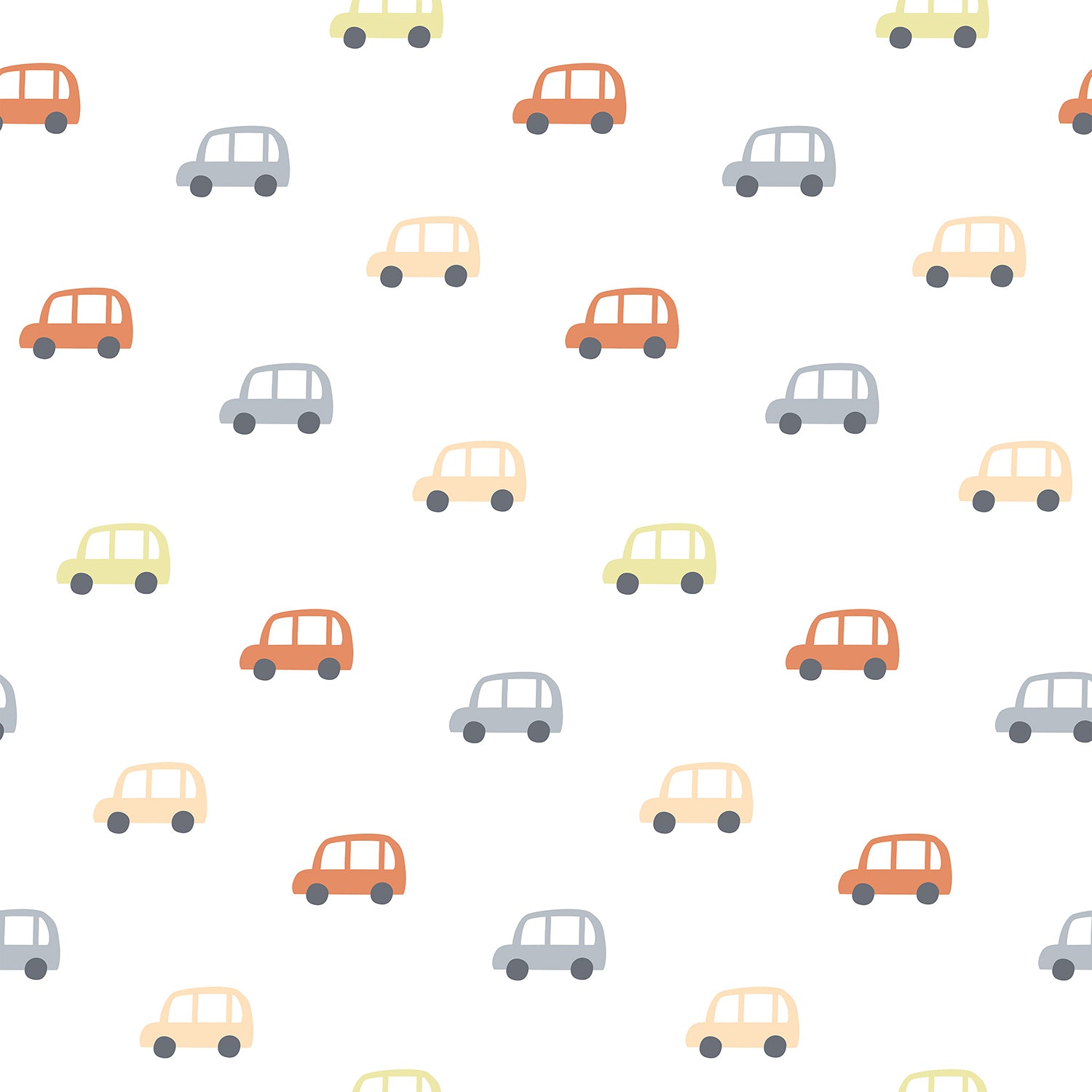 Colorful Cars | White