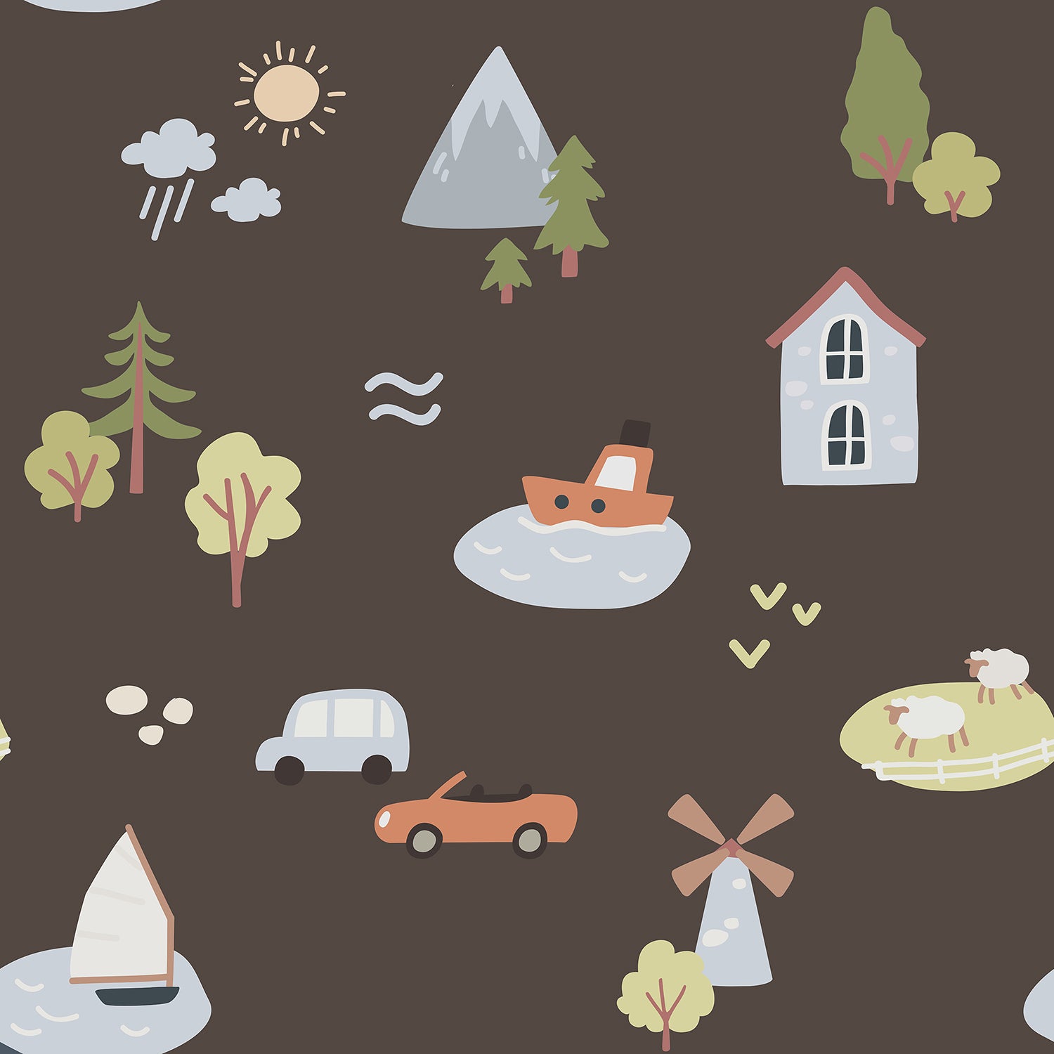 Countryside Childhood Brown