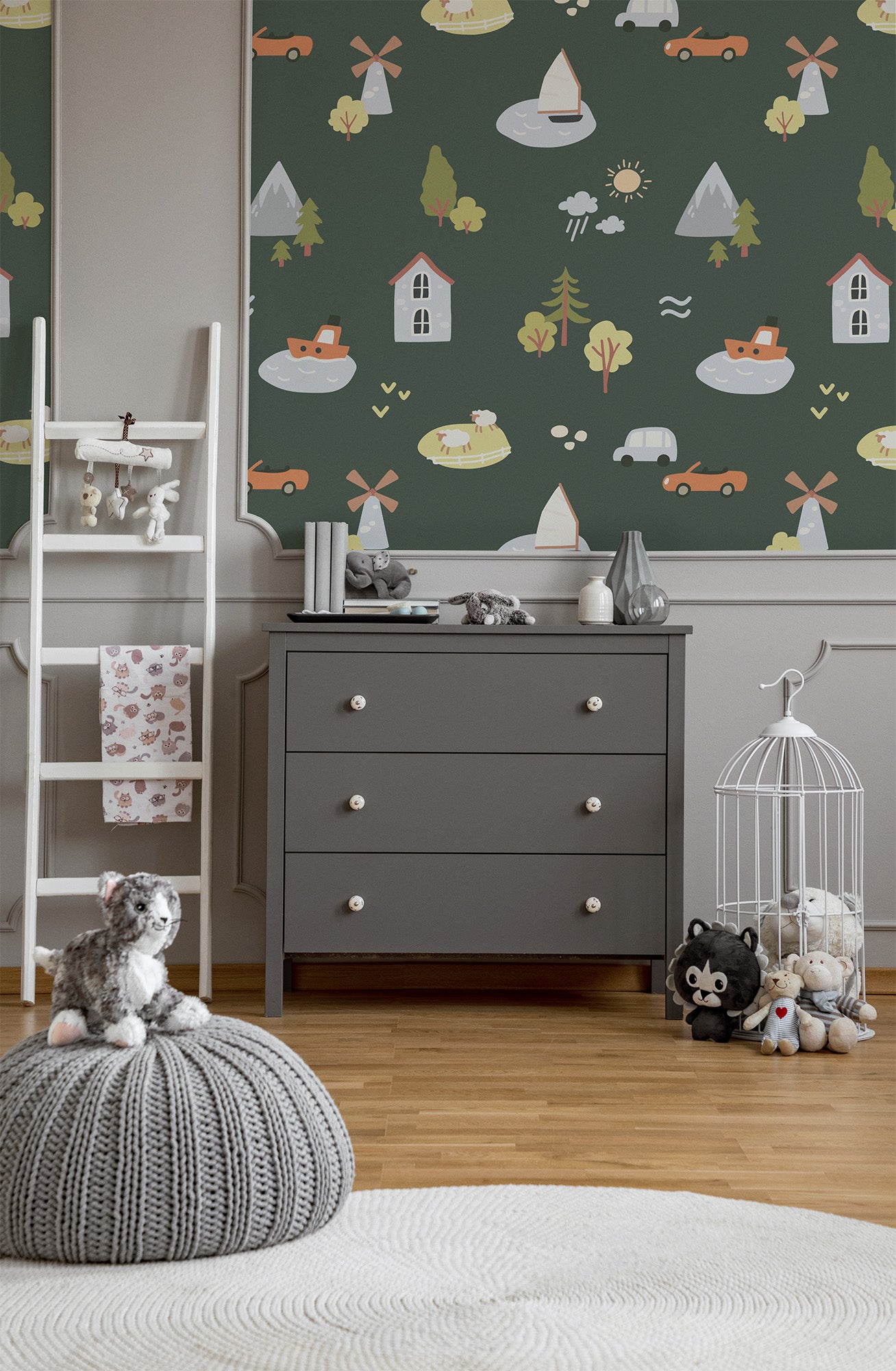 Countryside Childhood Dark Green