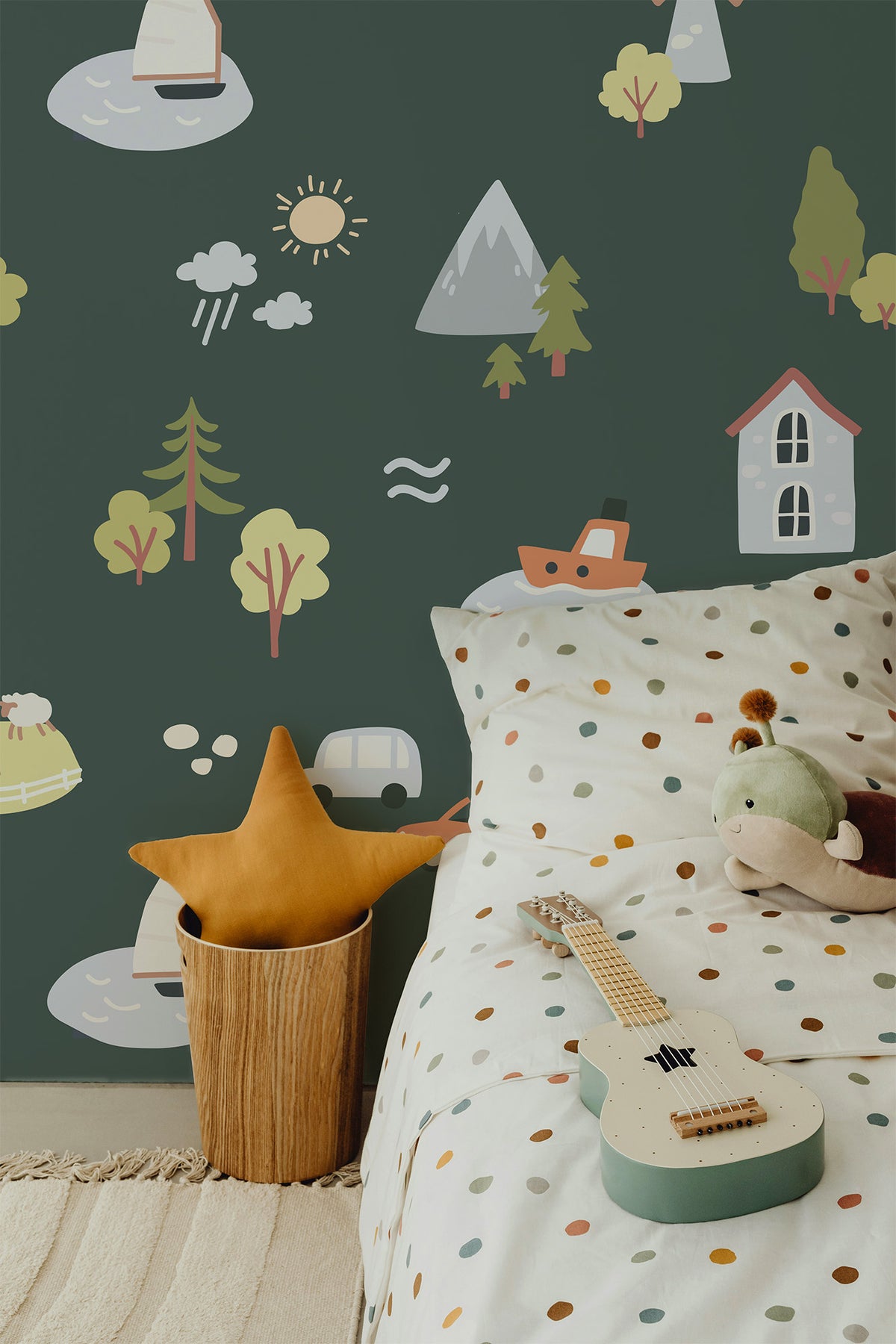 Countryside Childhood Dark Green