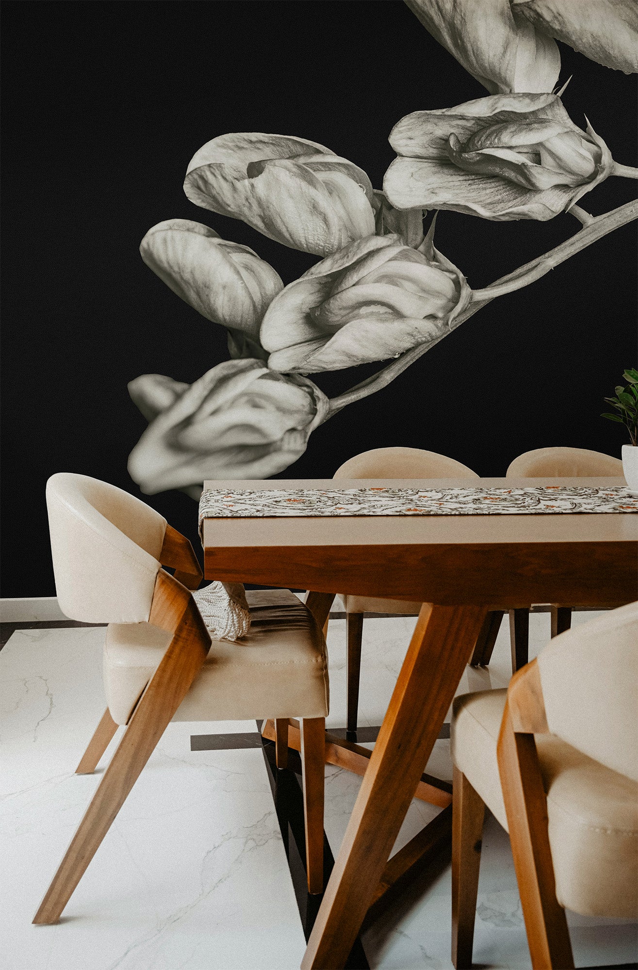 Dark Botanical Mural