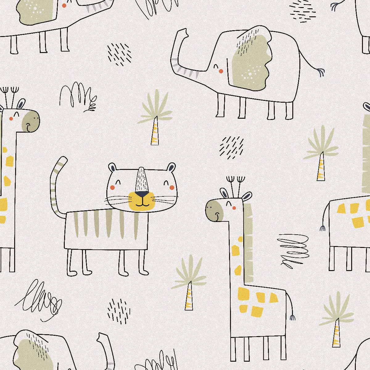 Doodle Safari | White