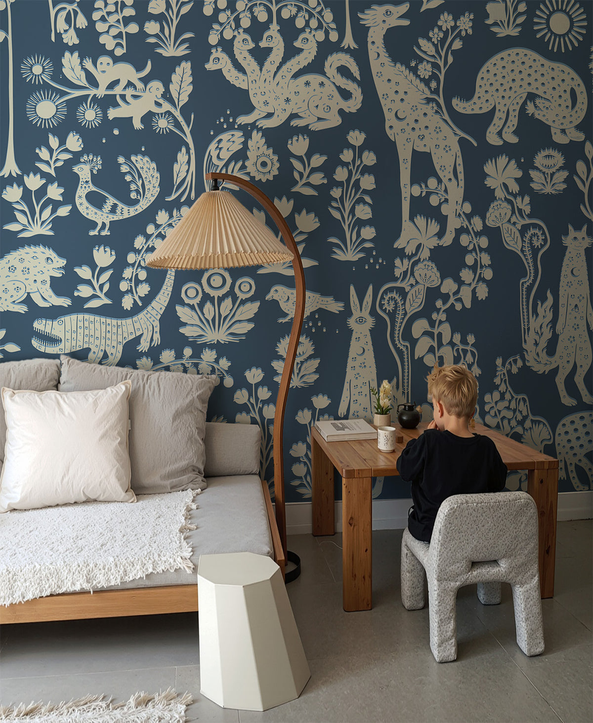Embossed Fables | Indigo Blue