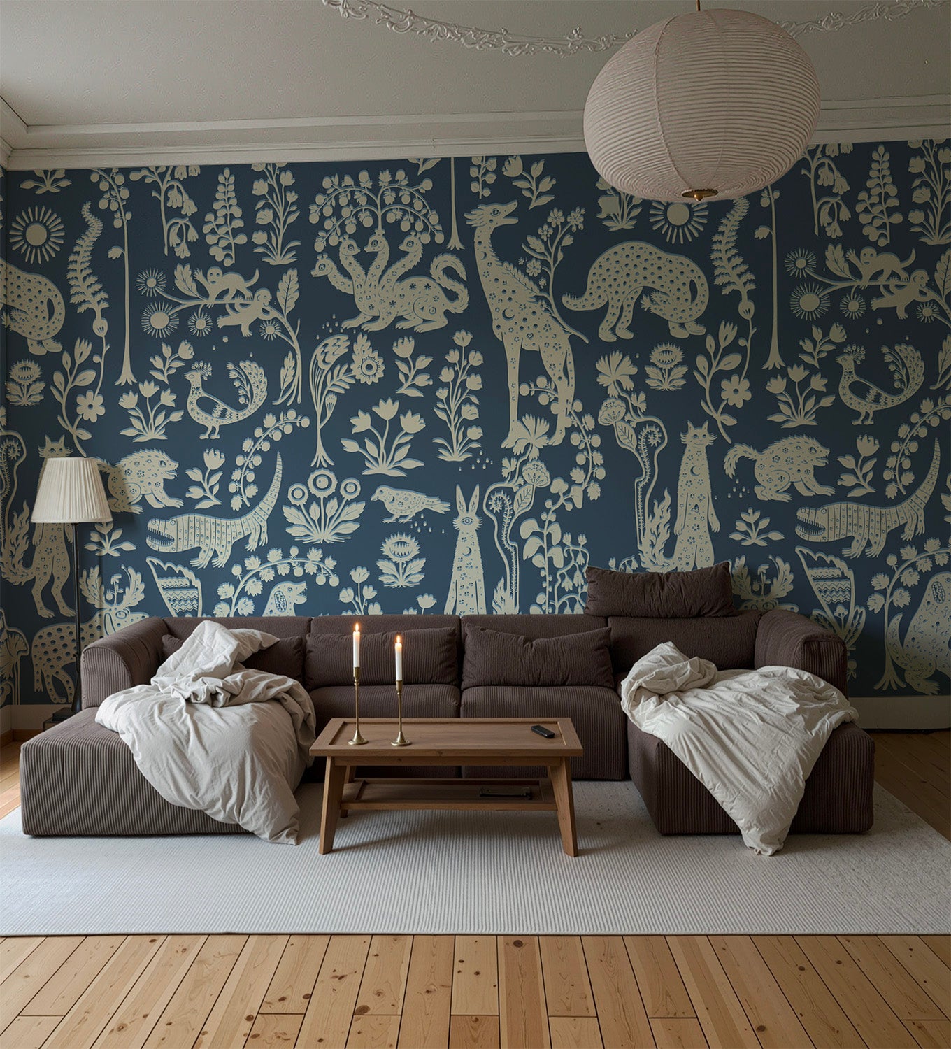 Embossed Fables | Indigo Blue