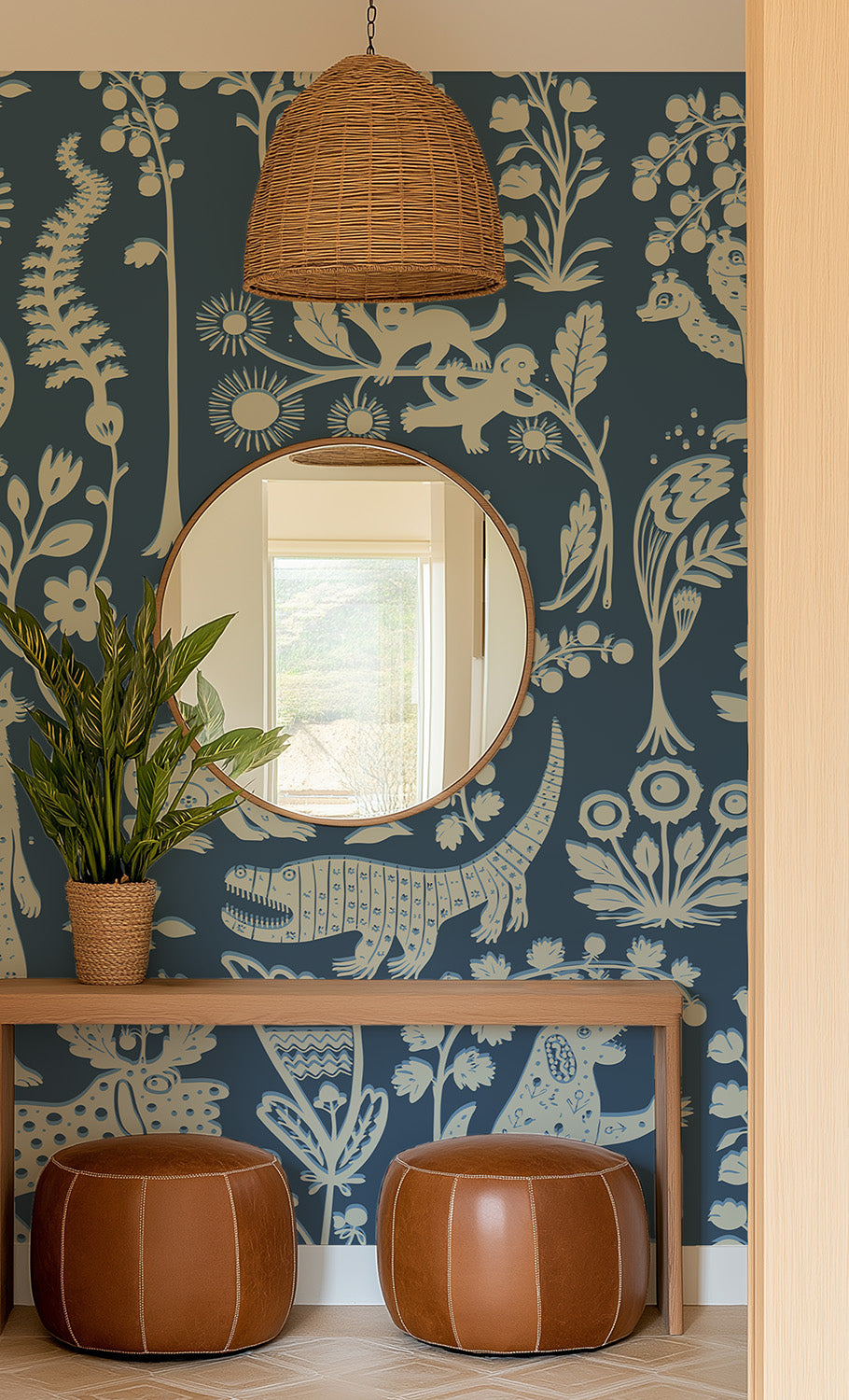 Embossed Fables | Indigo Blue