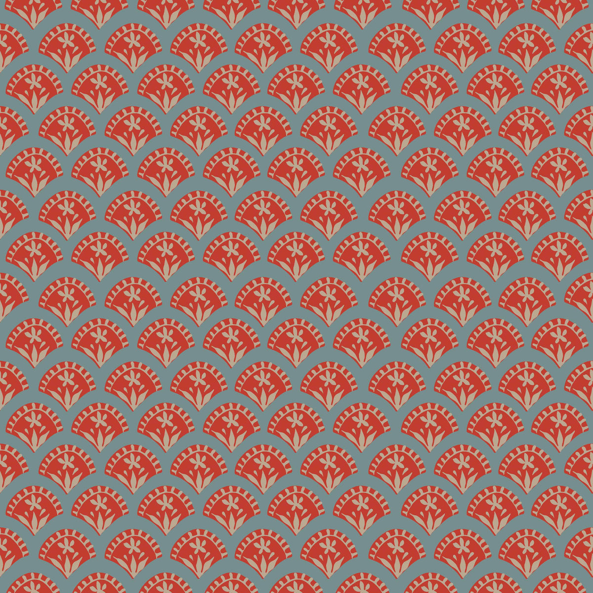 Florentine Fan | Maritime Teal