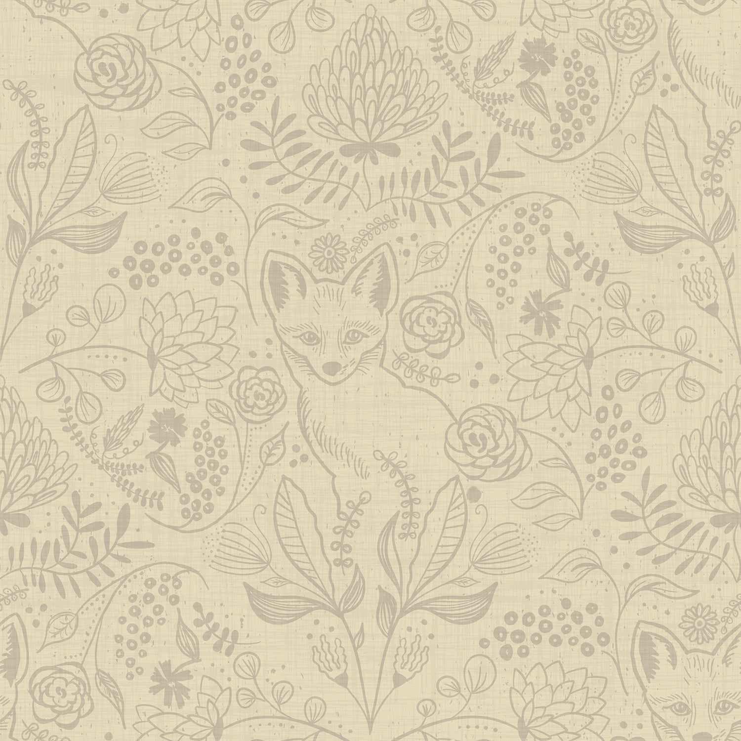 Fox Pattern Beige