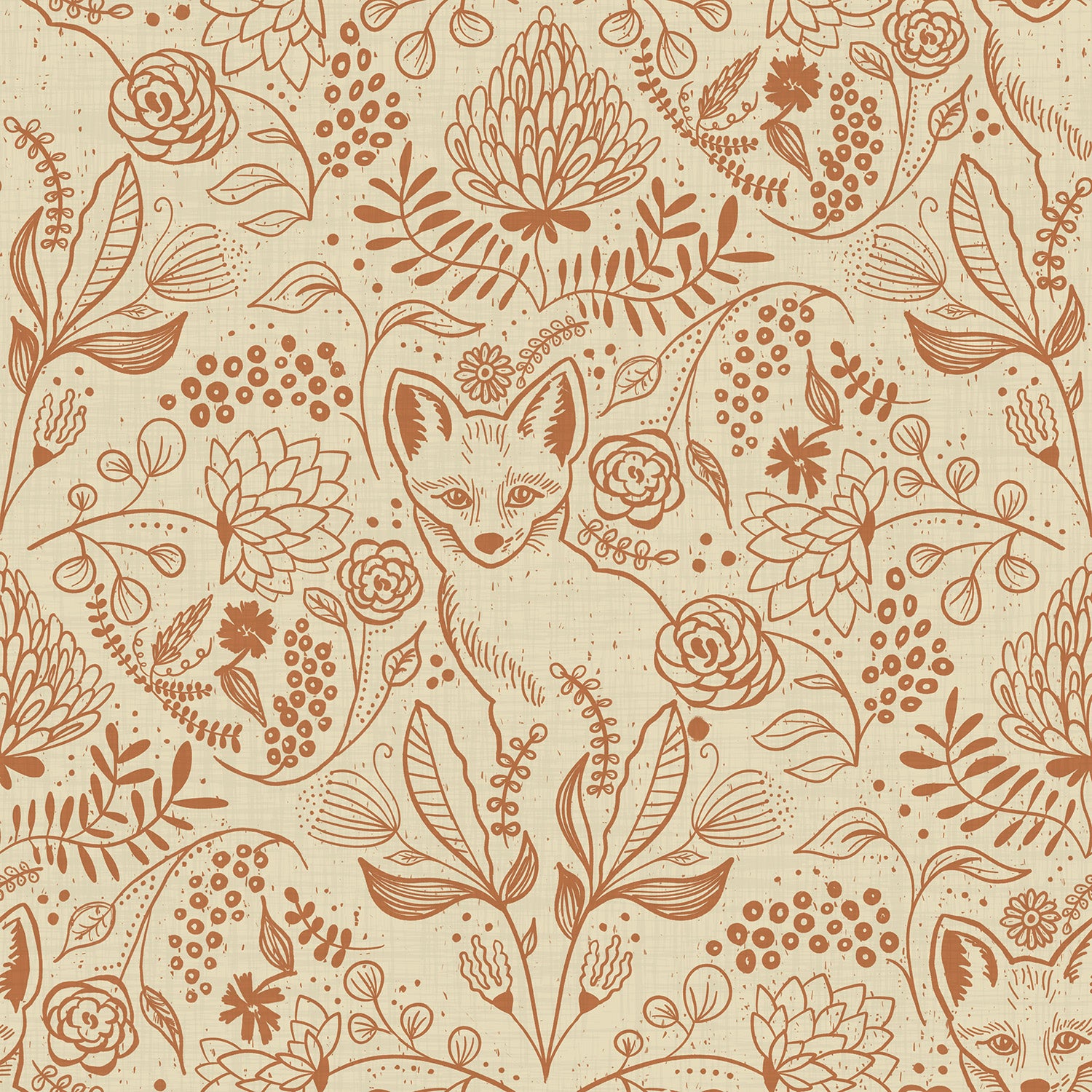 Fox Pattern Cream