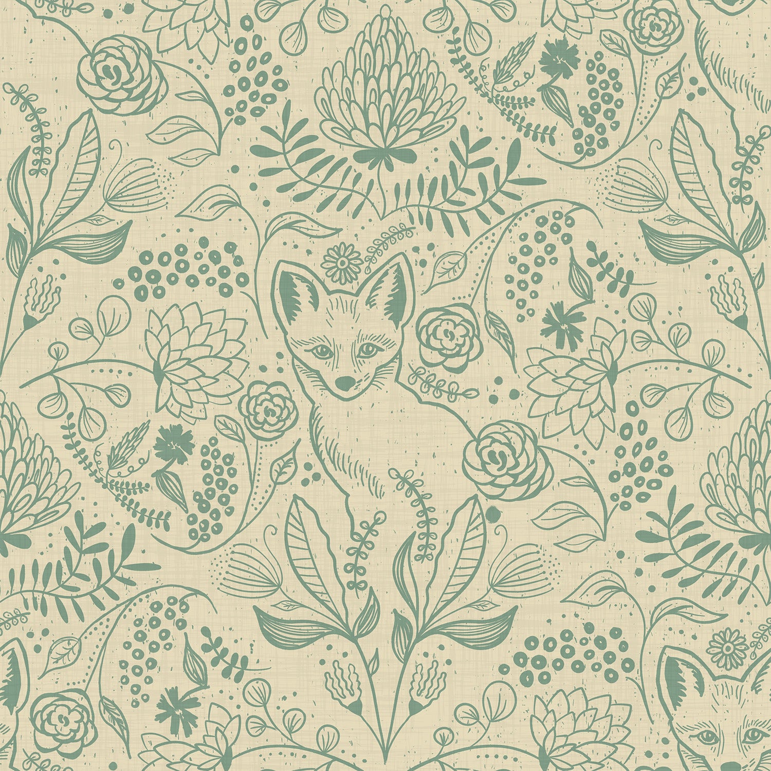 Fox Pattern Green