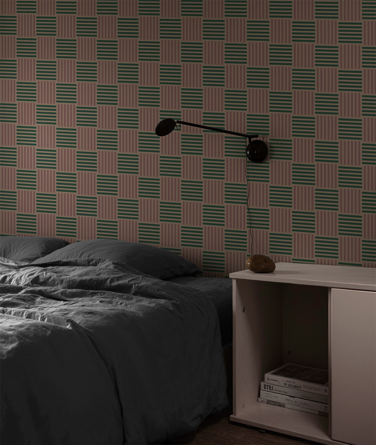 Grand Basketweave | Pink Green