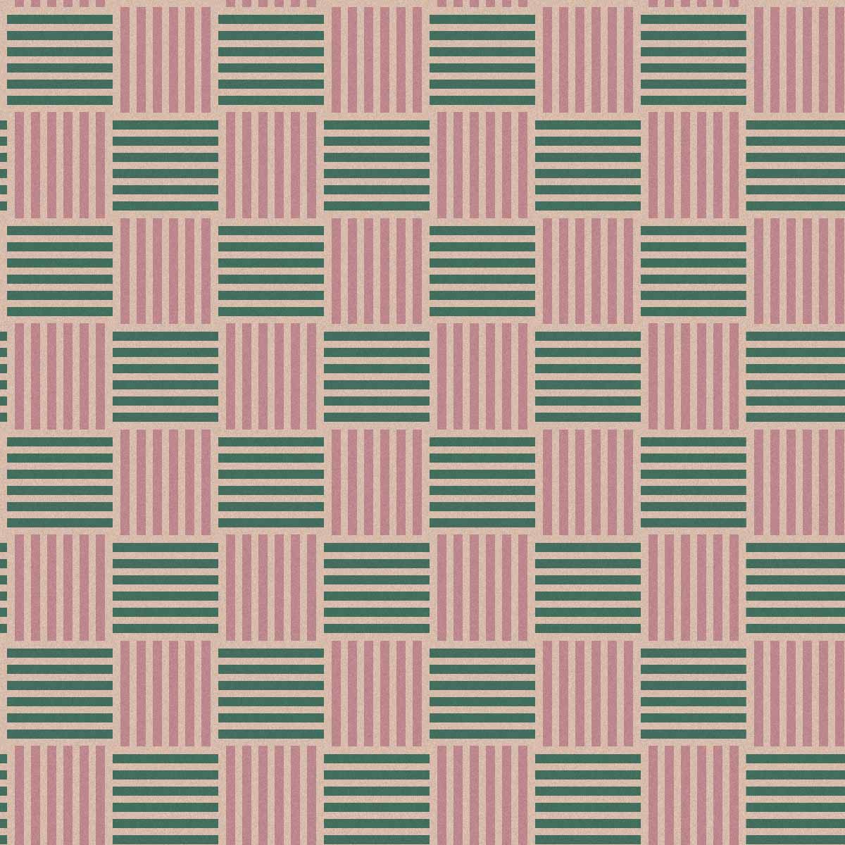 Grand Basketweave | Pink Green