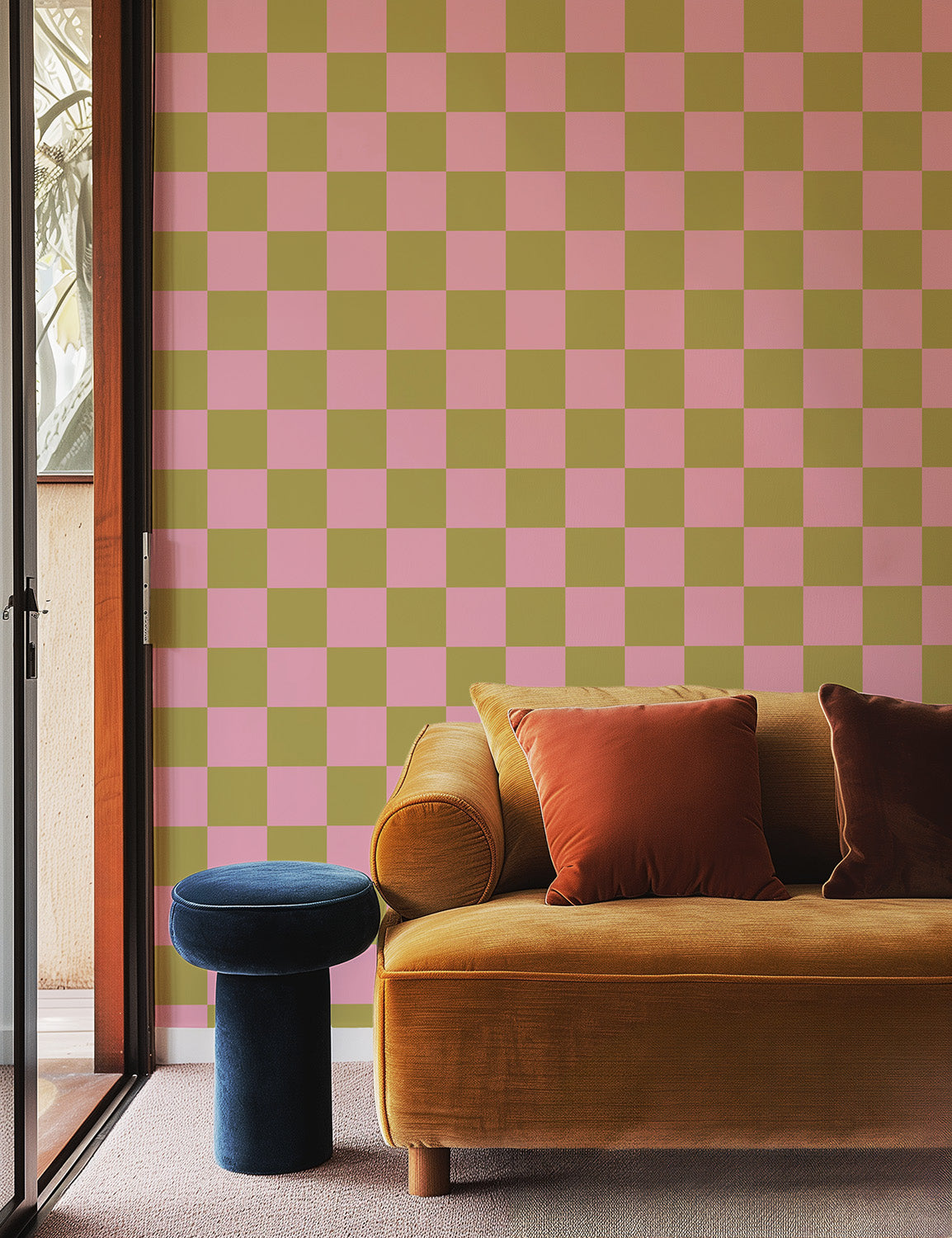 Grand Check | Green Pink