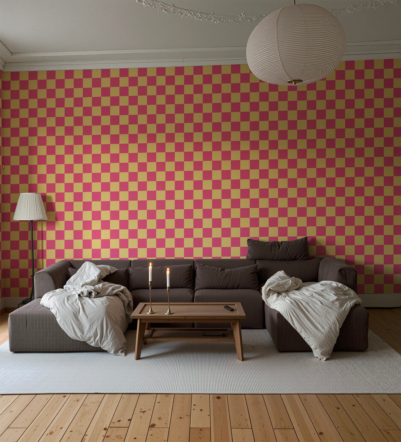 Grand Check | Pink Yellow