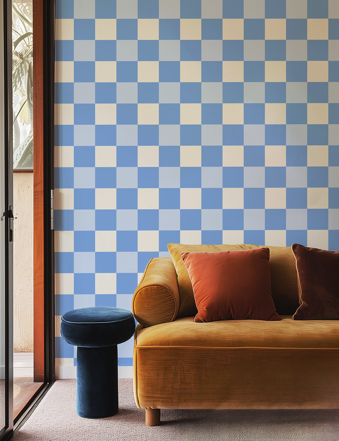 Grand Check | Tricolore Blue