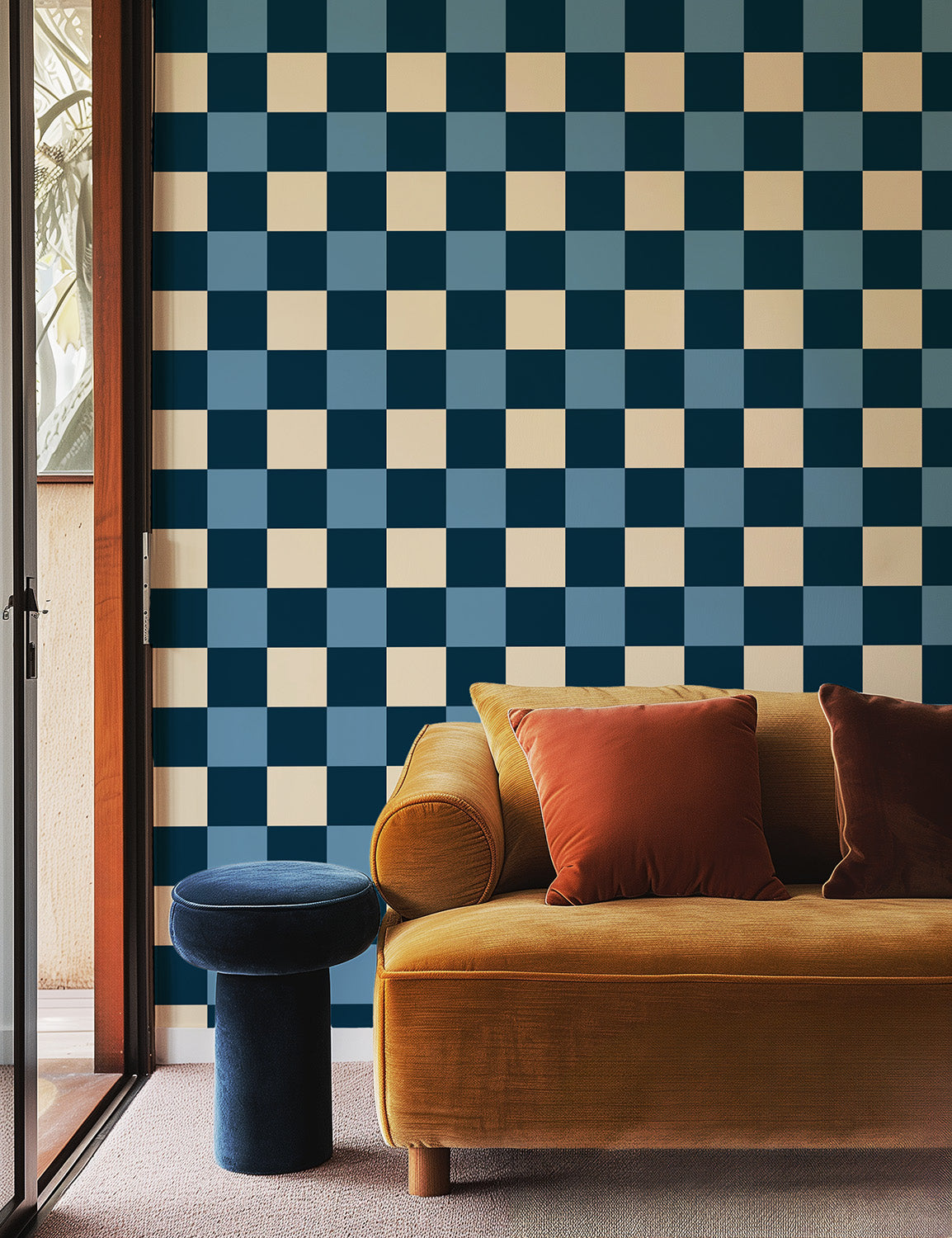 Grand Check | Tricolore Blue Beige