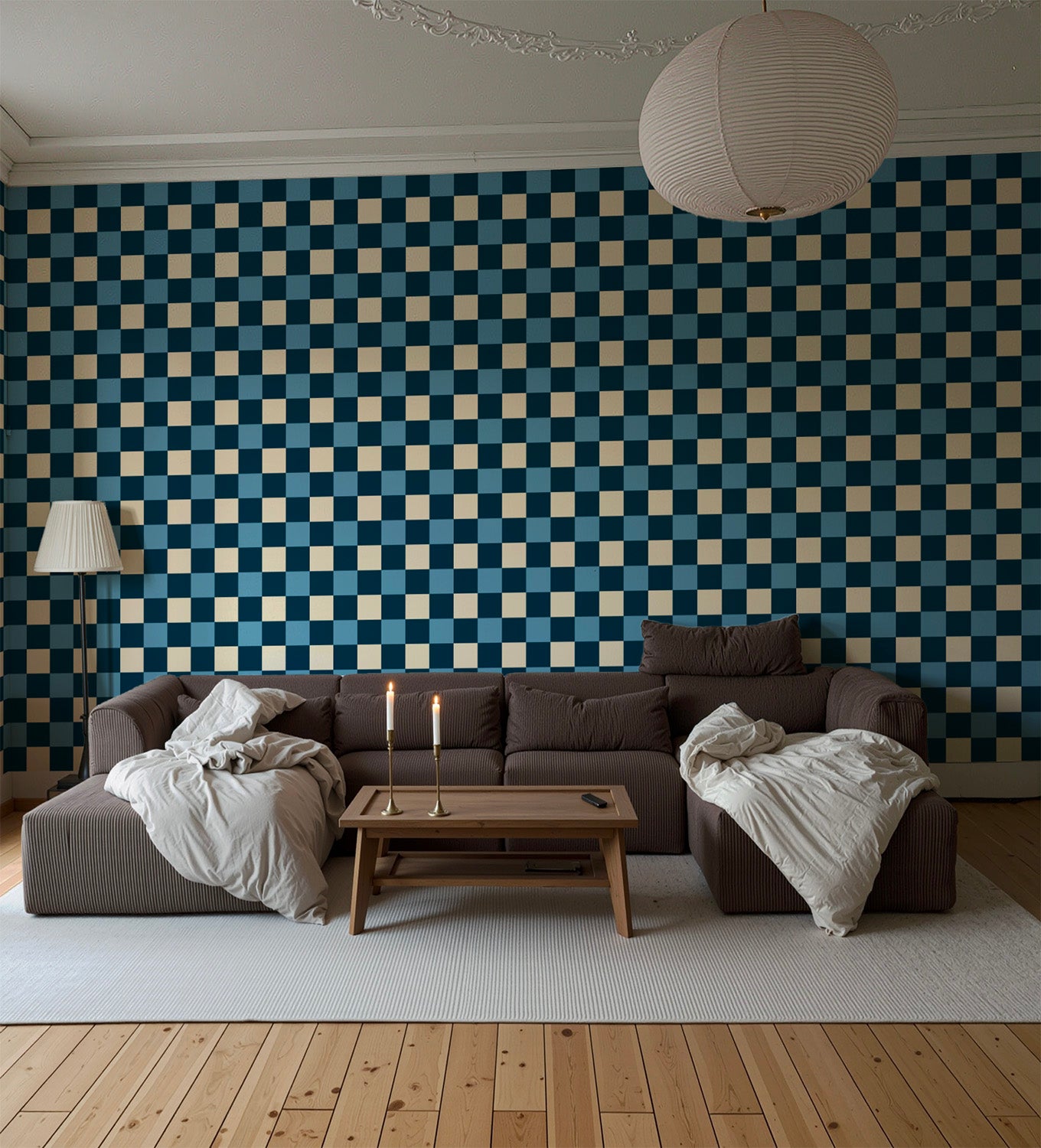 Grand Check | Tricolore Blue Beige