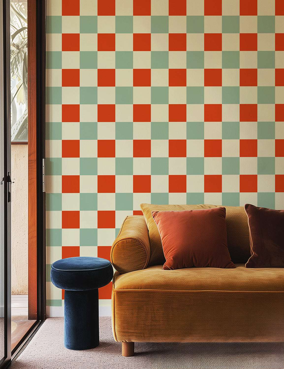 Grand Check | Tricolore Blue Red
