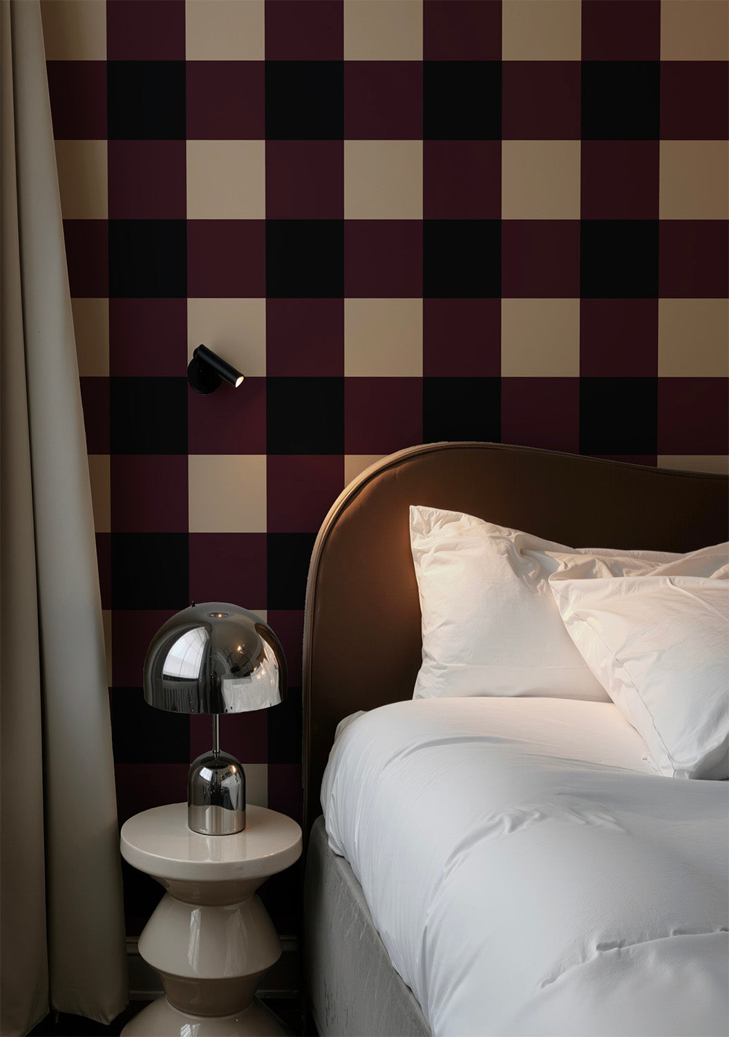 Grand Check | Tricolore Burgundy Black