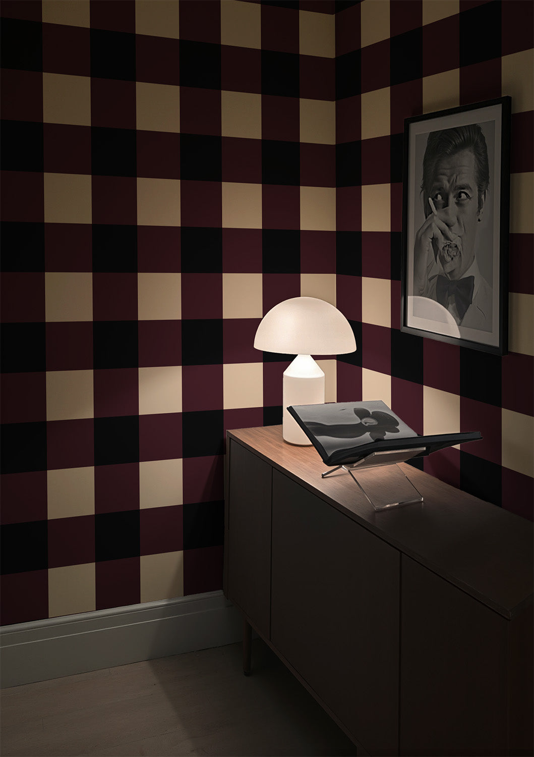 Grand Check | Tricolore Burgundy Black