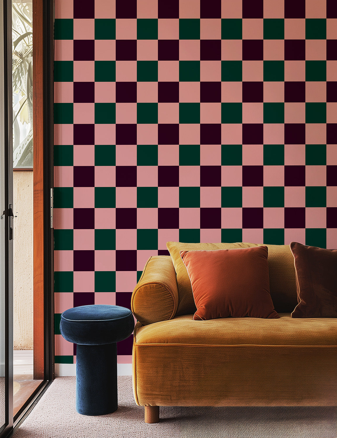 Grand Check | Tricolore Burgundy Green